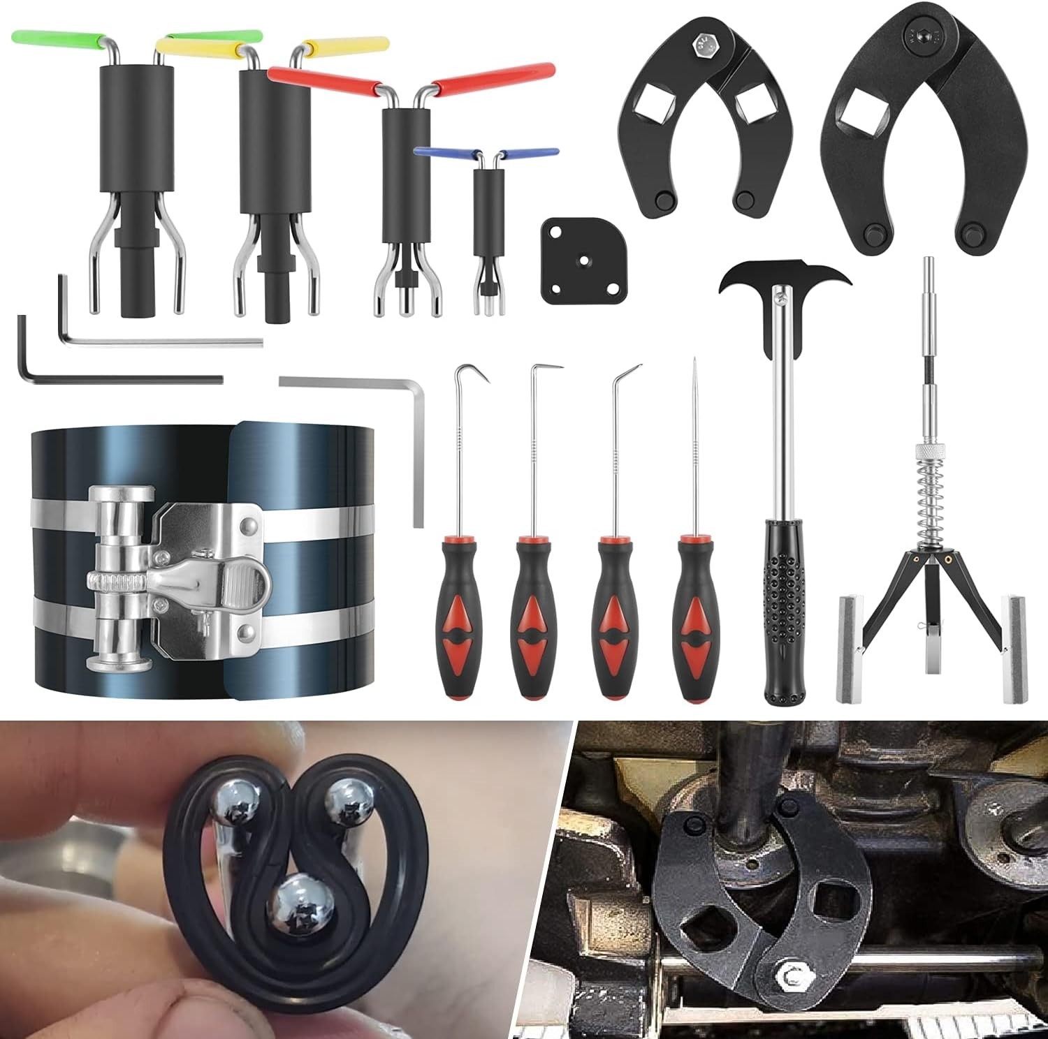17-Piece Hydraulic Cylinder Tool Set for Skid Steers and Loaders – Steel