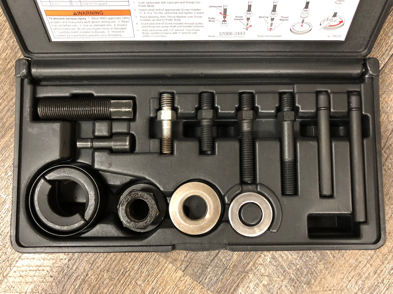 COMPLETE Maddox Automotive Pulley Remover & Installer Set MG12A-1 Fast Ship!
