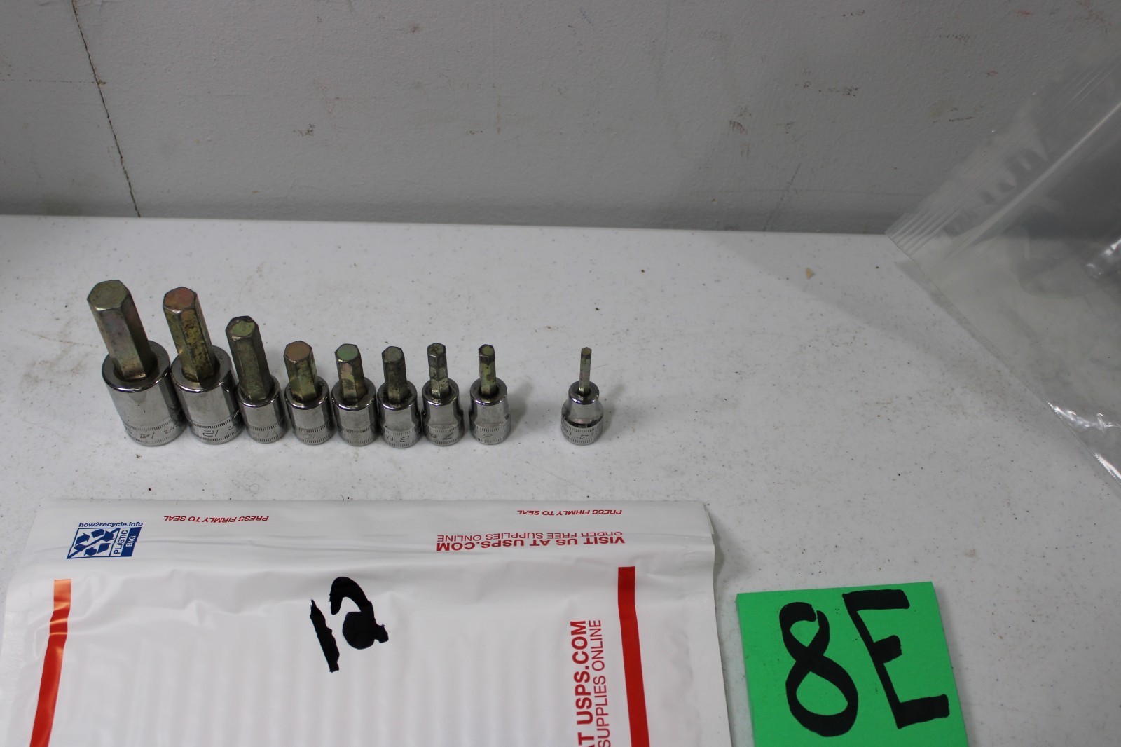 Snap On 9 pc Combination Drive Metric Standard Hex Bit Socket Set (2-10 mm)