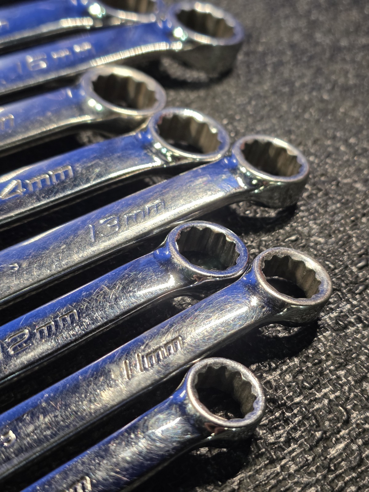 Snap-on OEXM710B 10mm-19mm 10-Piece Flank Drive Chrome Combination Wrench Set