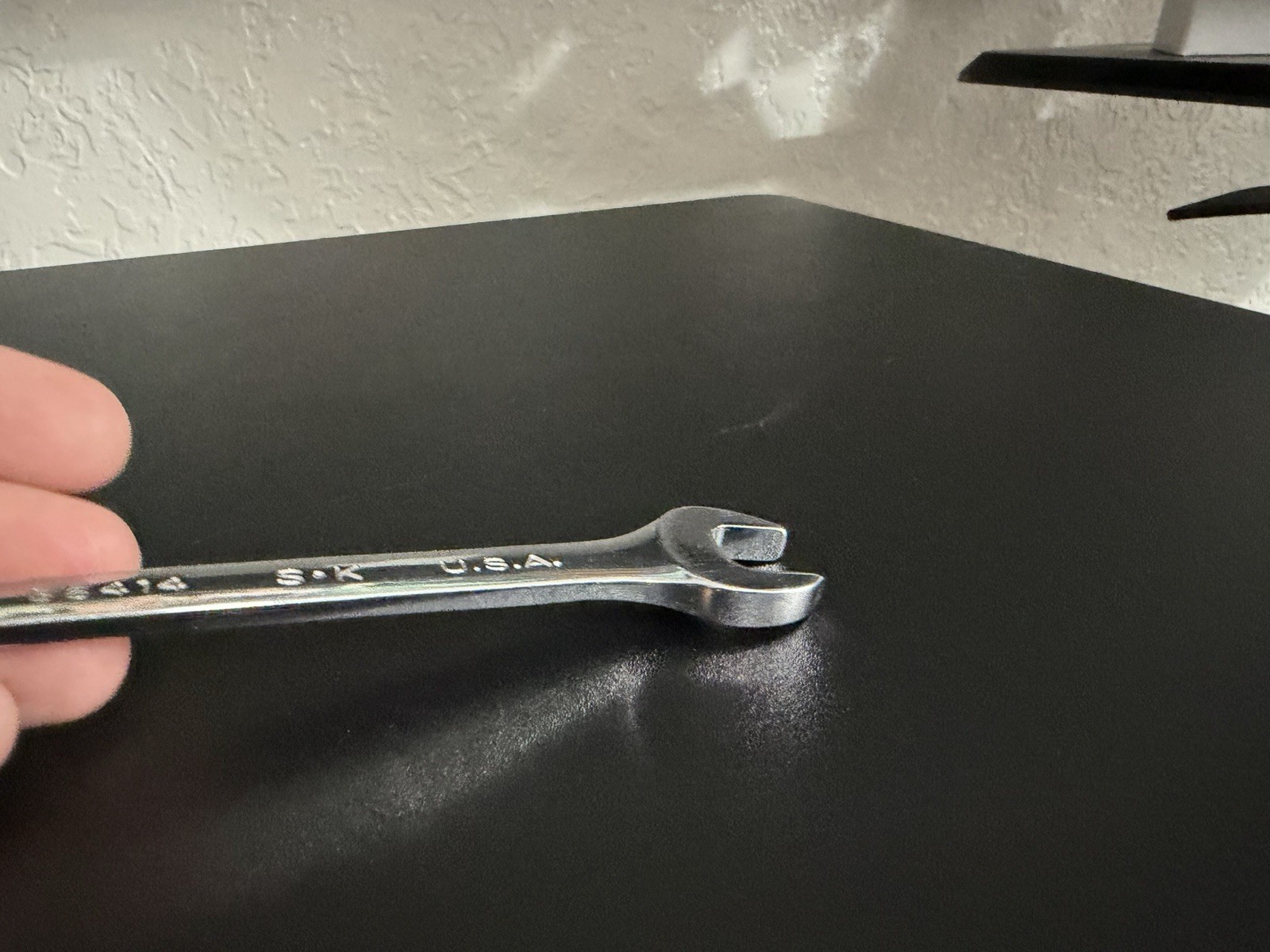 SK Hand Tool 86414 Regular Open End Wrench, 7/16 x 1/2-Inch, Full Polished