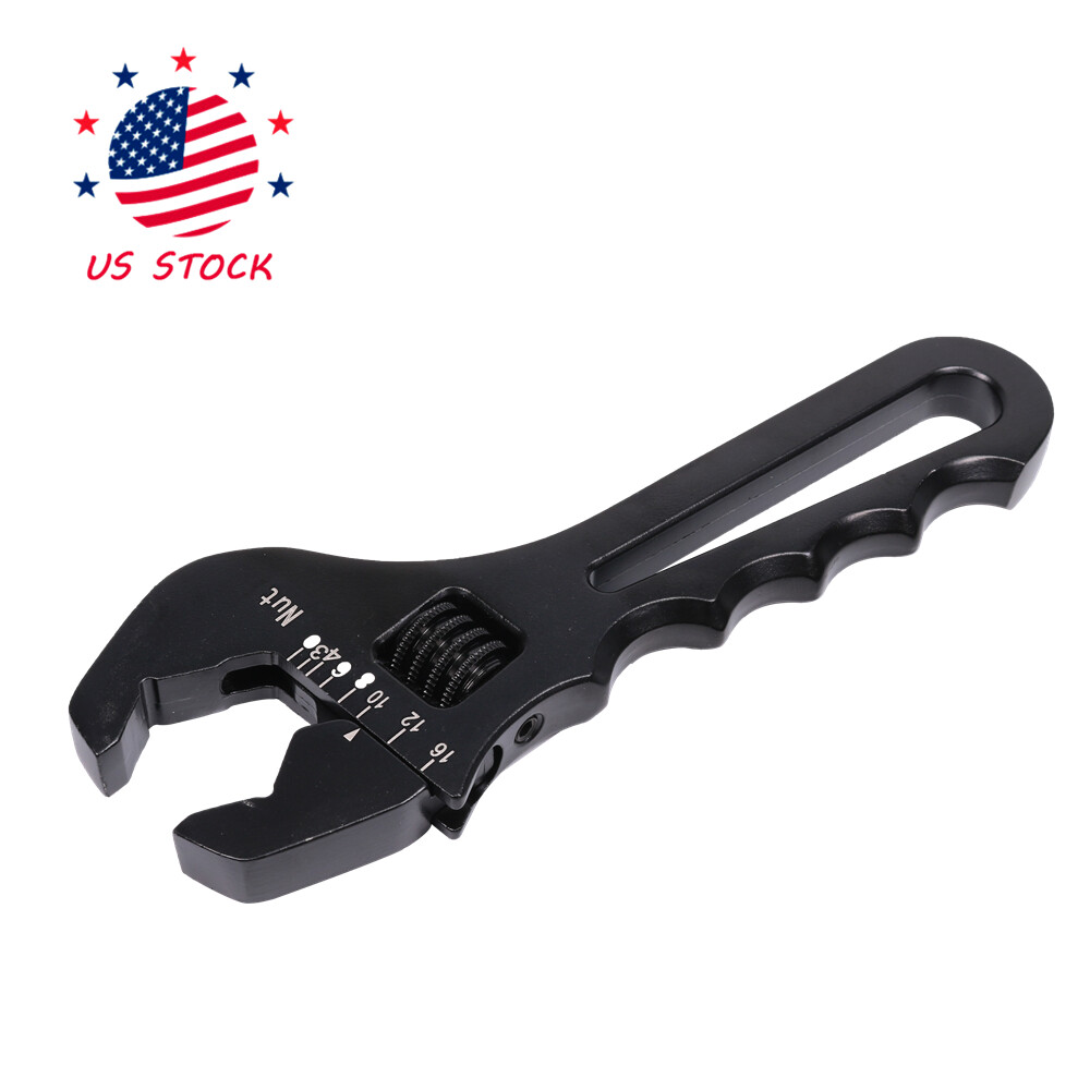 Adjustable Wrench Aluminum Tool Spanner Black 3AN-16AN New For Hose End Fitting