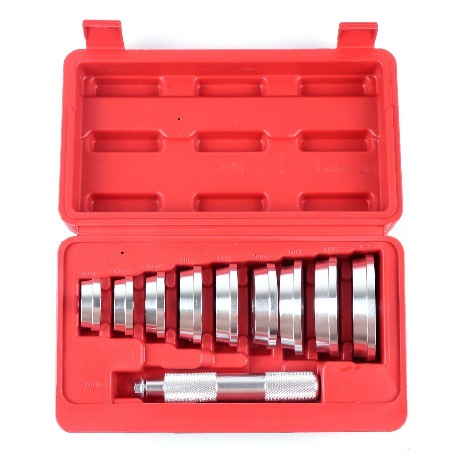 ✅10pcs Sliver Bearing Race and Seal Driver Set Aluminium Auto Car Tool Set