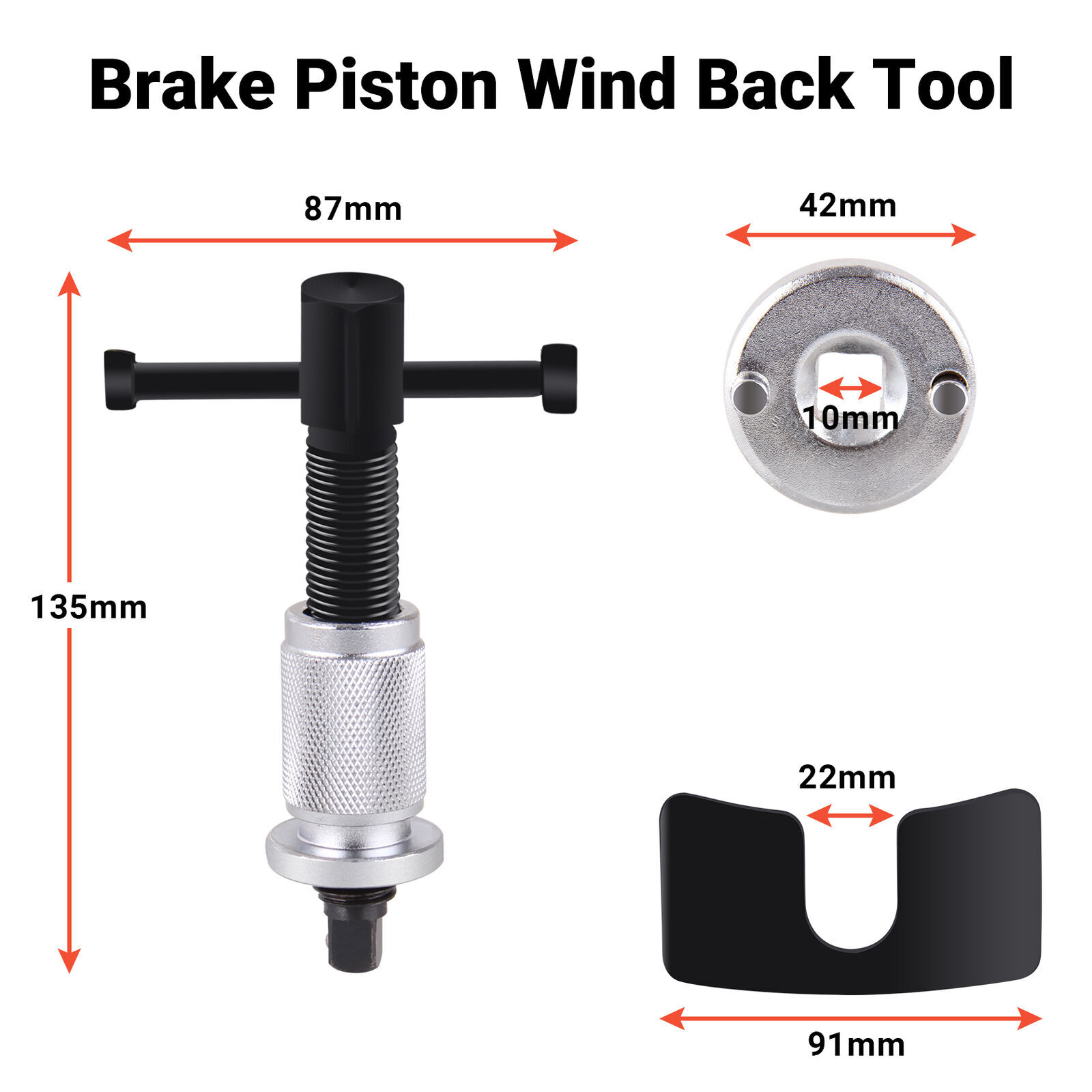 Automobile Car Wheel Brake Pad Disc Calliper Rewind Kit Removal Repair Hand Tool
