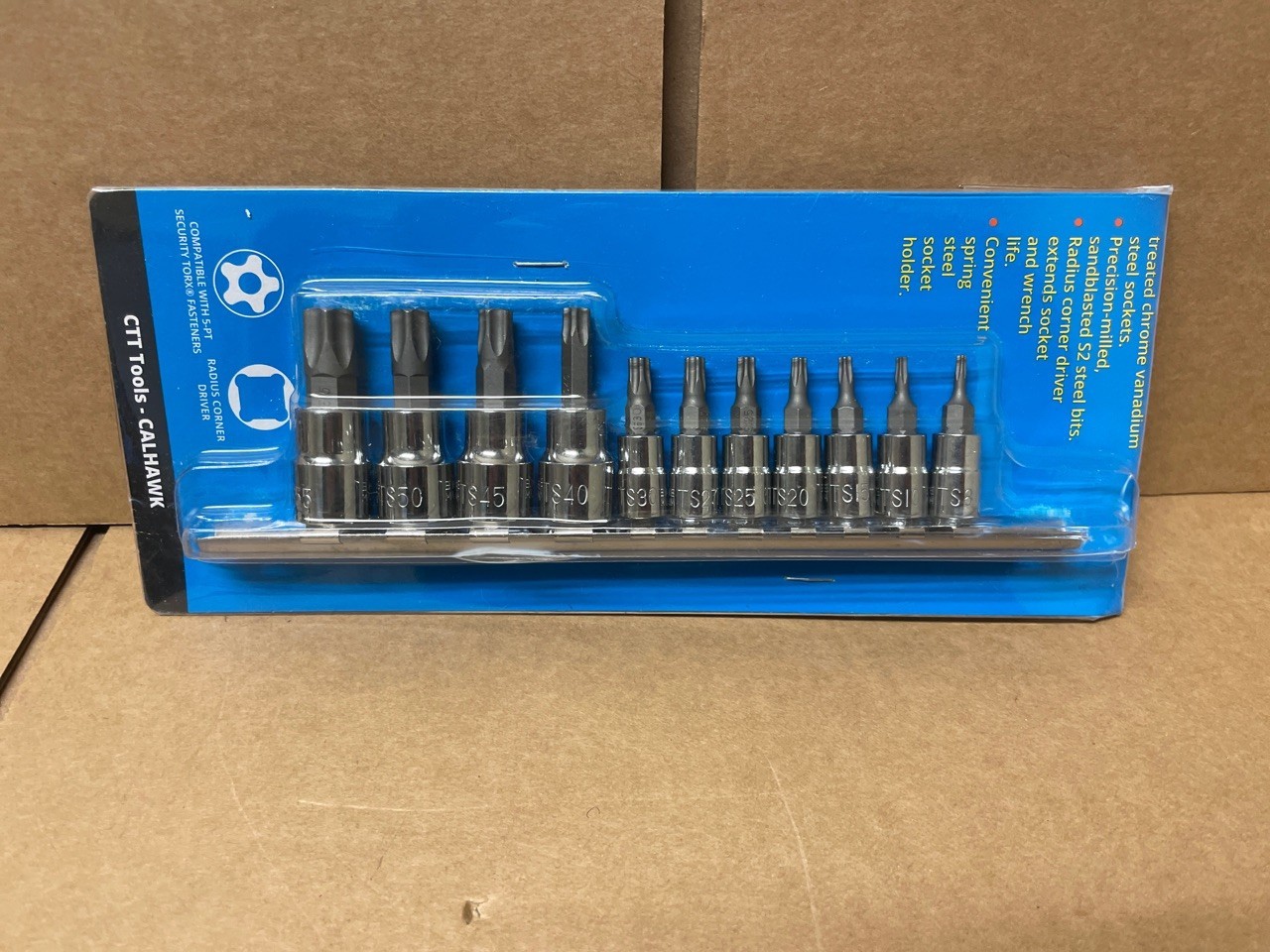 11pc 5POINT Security Star Bit Socket Set Torx Star Tamper Proof Bits BSSTB11 New