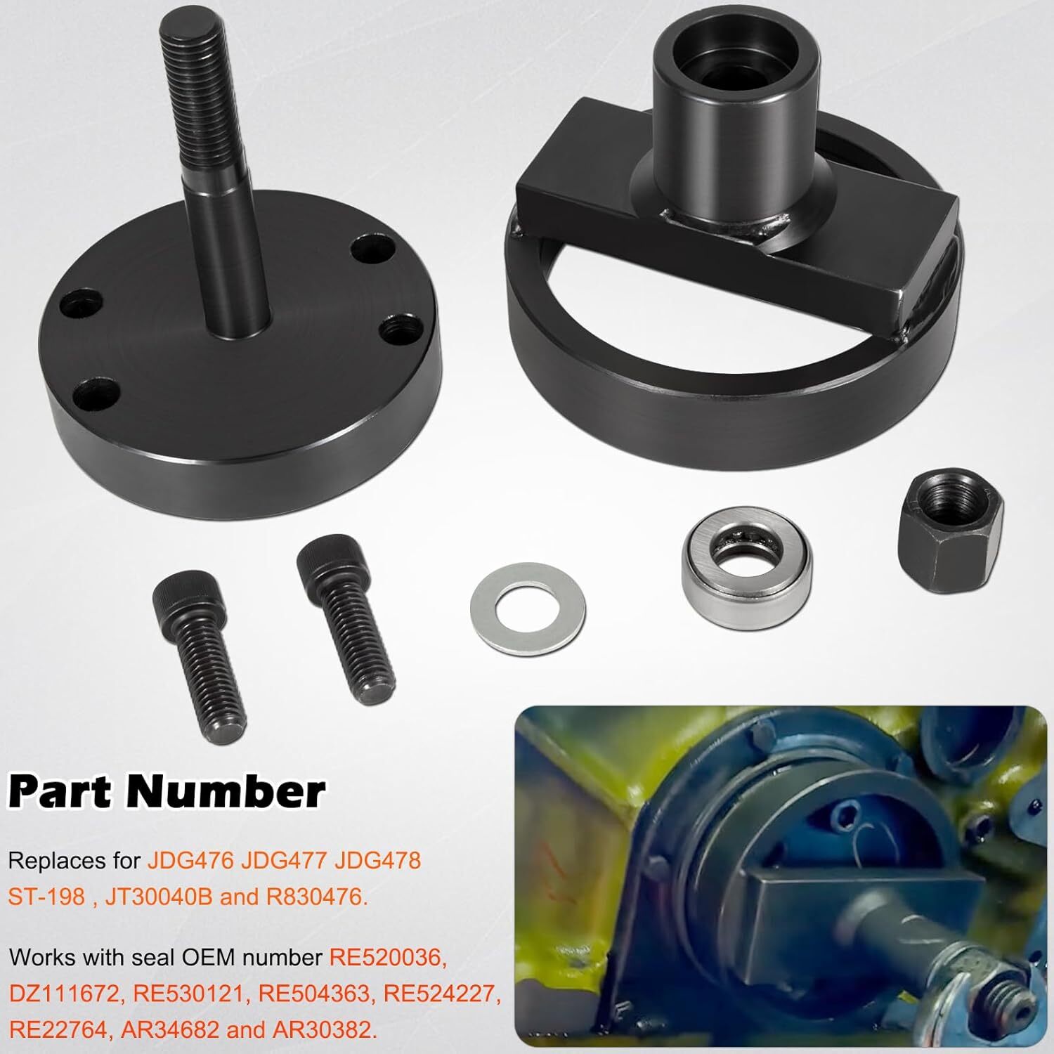 Rear Main Seal Installer Tool JDG476 JDG477 JDG478 JD 270 404 466 6076 7.6L 8.1L