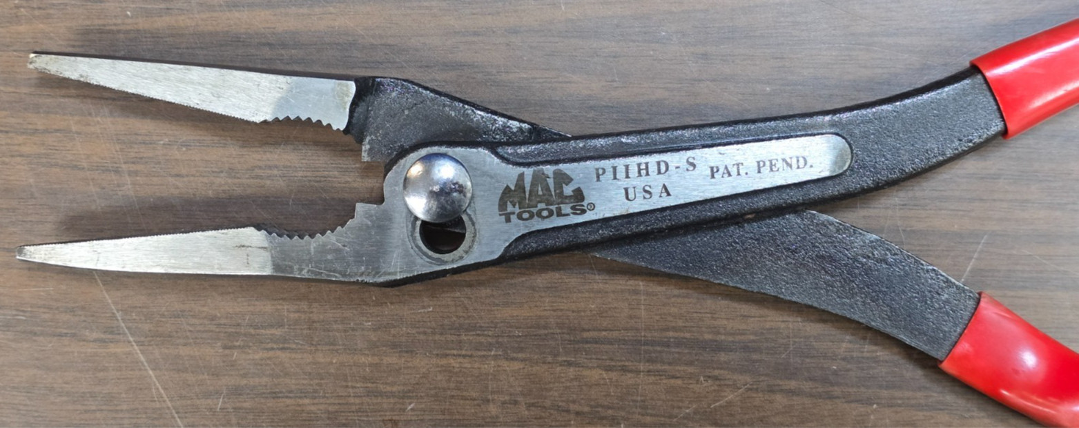 MAC TOOLS PIIHD-S – Straight Nose Long-Reach Heavy-Duty Pliers – 11″
