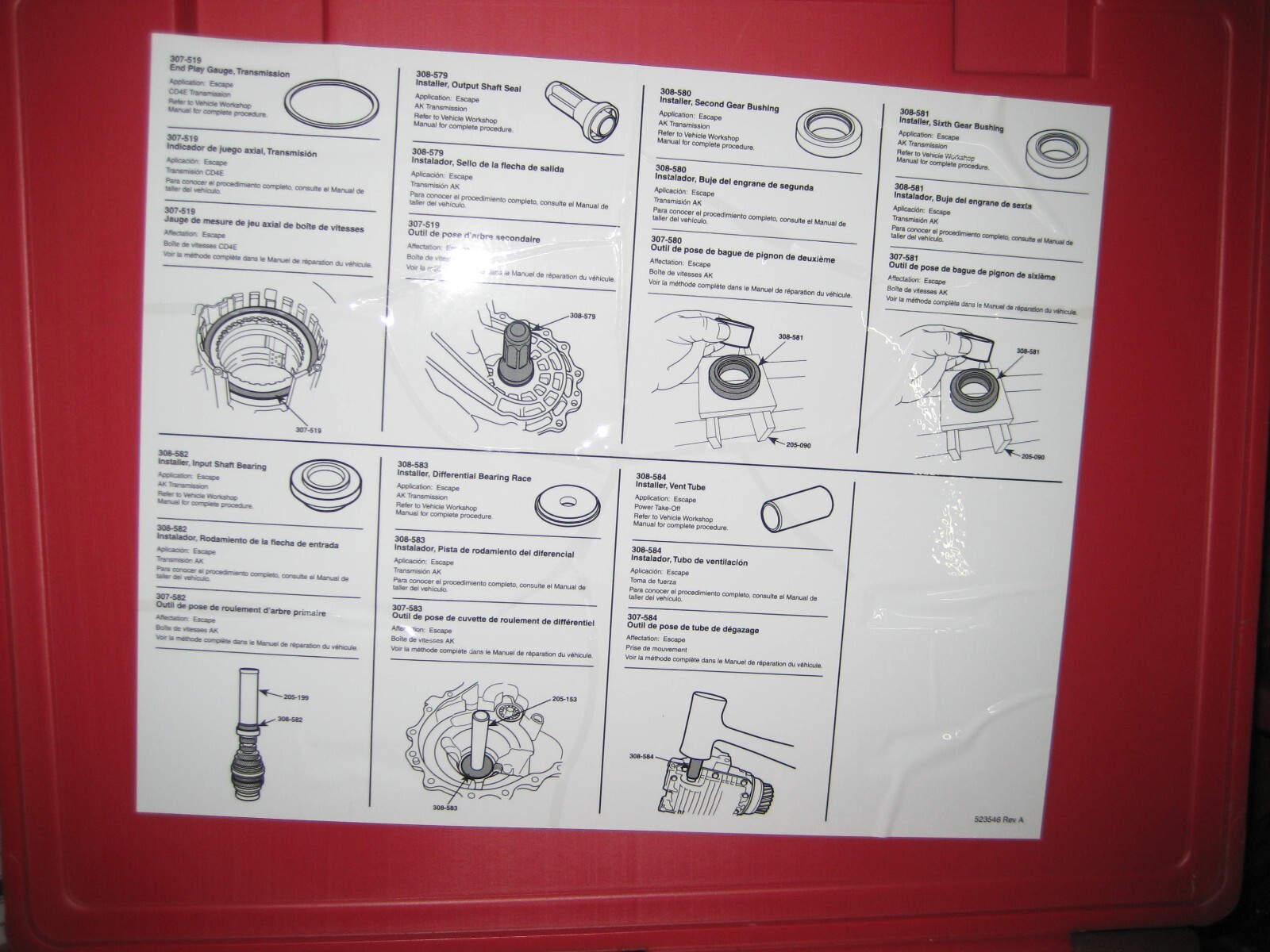 FORD ROTUNDA TOOL Kit TKIT-2005-F ESSENTIAL SERVICE TOOL SET With Case