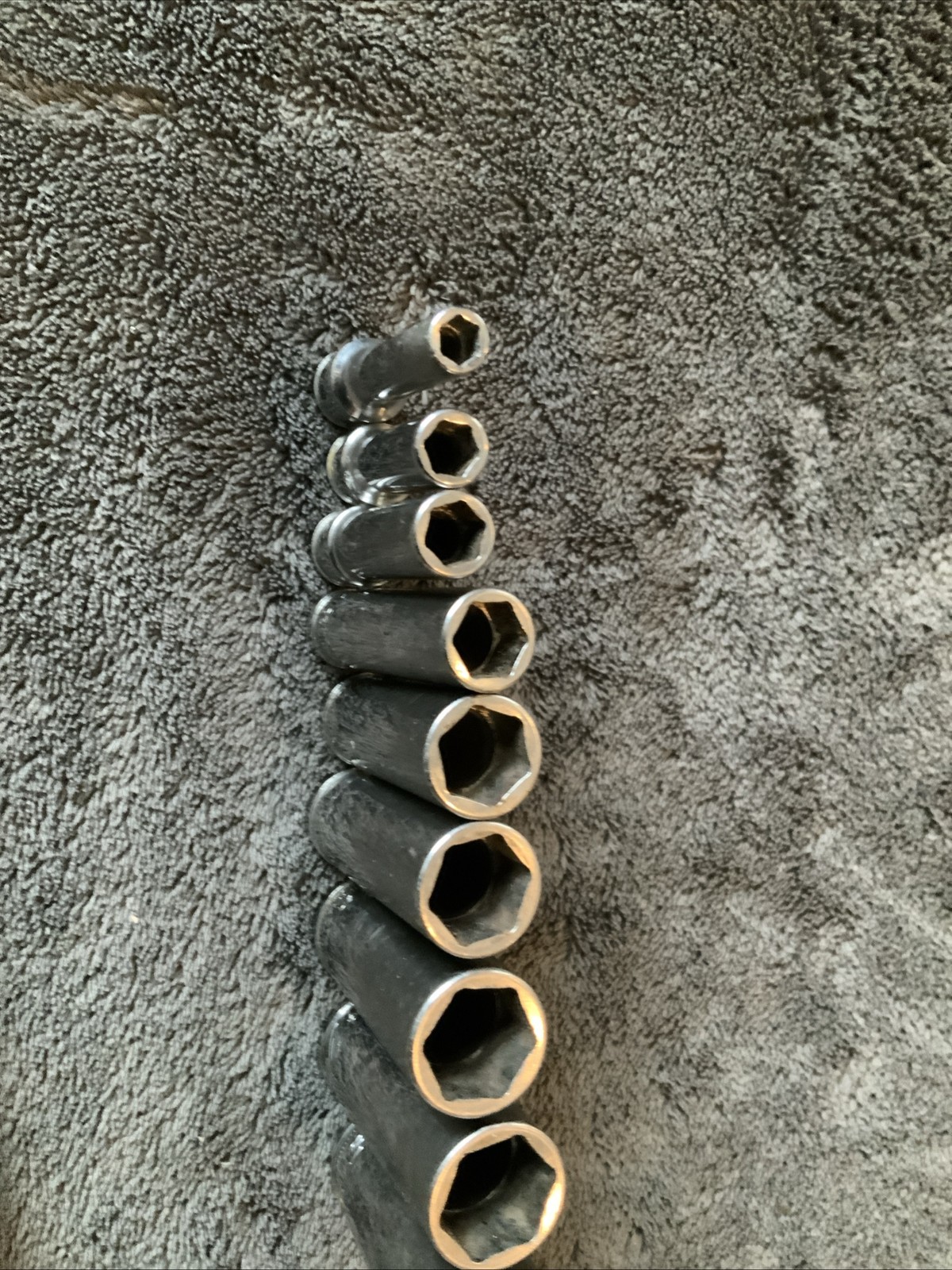 Snap On 1/4” Deep Sockets, 6pt, New Style…5,6,7,9,11,12,13,14,15….see Pics…mmm