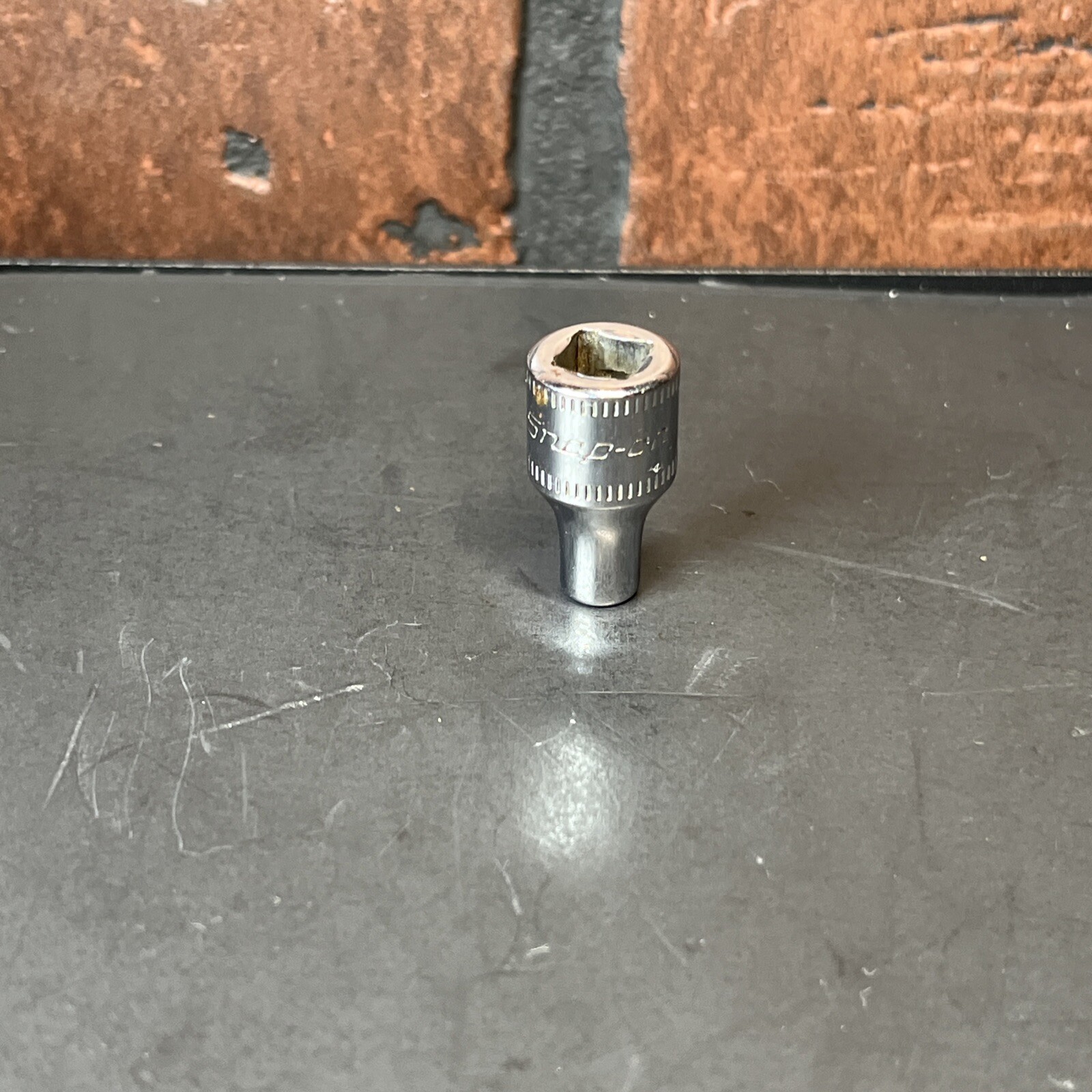 Snap On USA 4mm 6 Point 1/4″ Drive Shallow Socket TMM4 4 MM Chrome