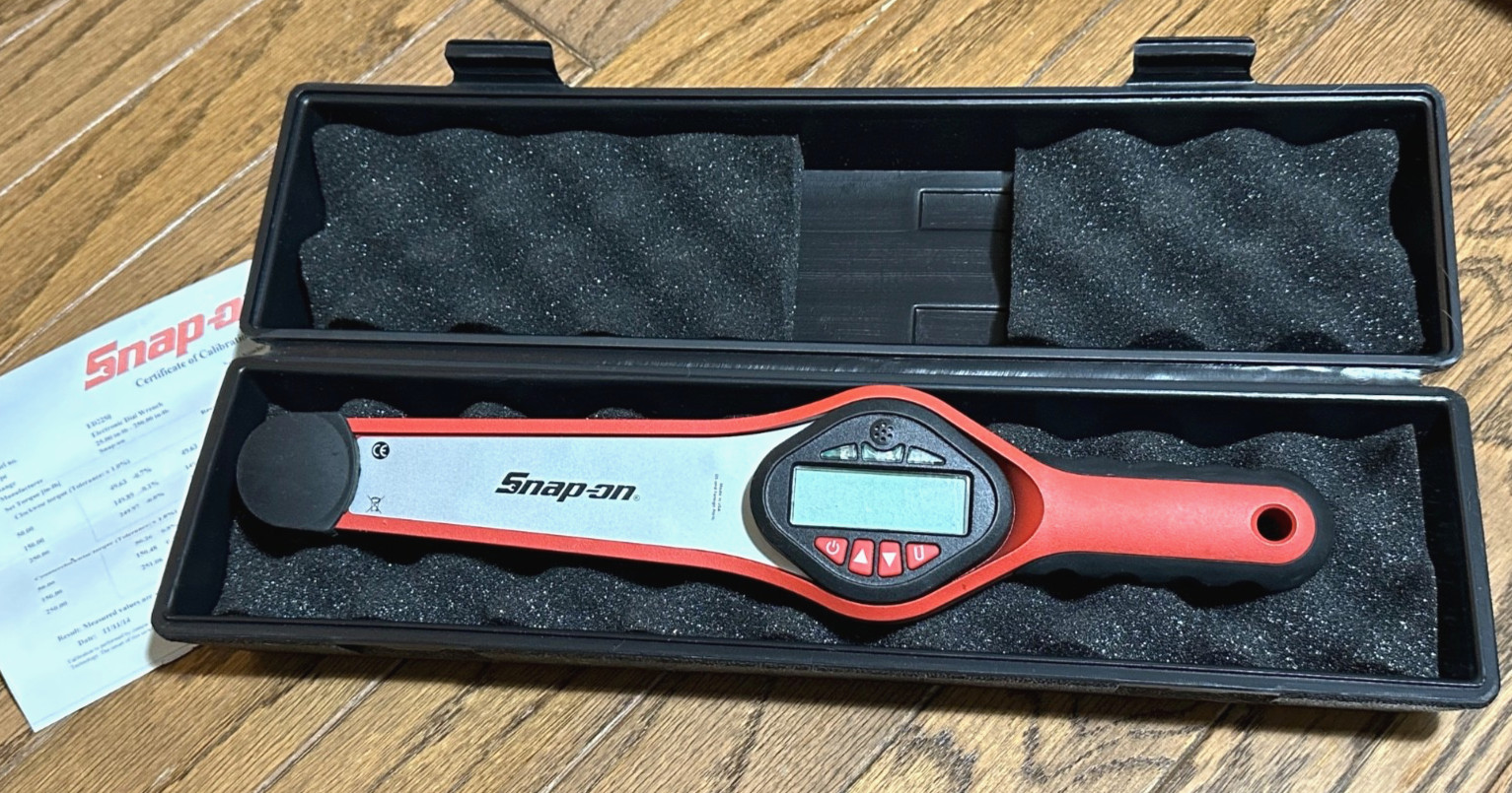 🇺🇸 Snap On Tools Digital Torque Wrench 3/8” DR 250 INLB 15” Long Case Electric