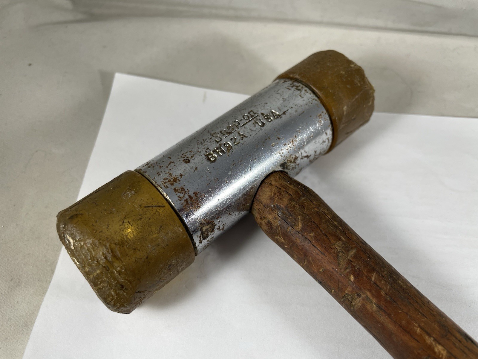 Snap-On Tools USA BH92A Plastic Tipped Non-Marring Hammer Mallet – Wood Handle