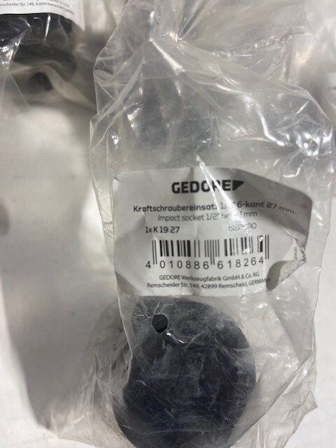 Gedore 14 piece Impact Socket Set 1/2″ Drive, Metric Plus Canvas Bag- NEW