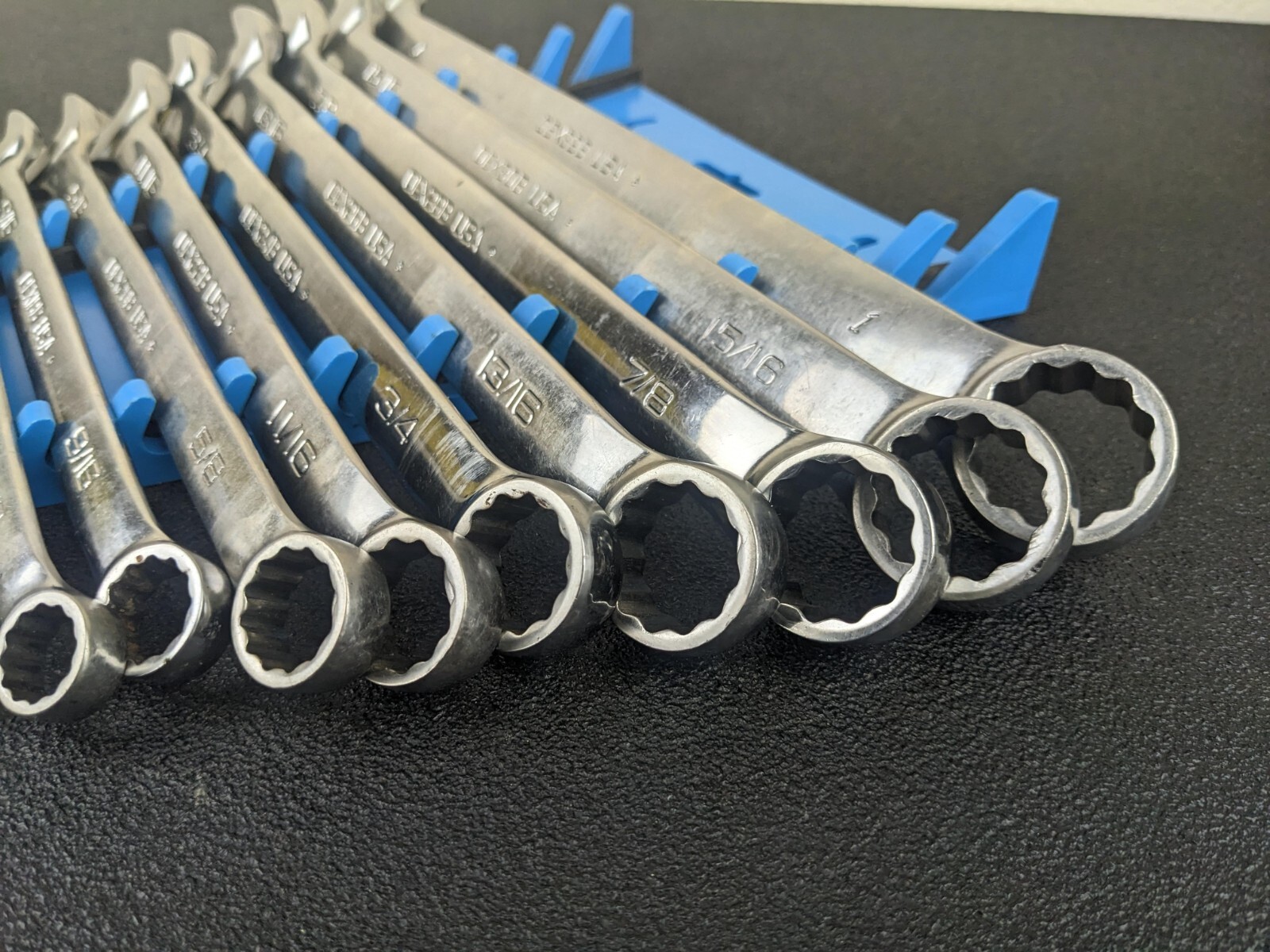 #bk456 Snap-On Tools 13pc 12-Point SAE Flank Drive Wrench Set OEX711B + 1/4 5/16