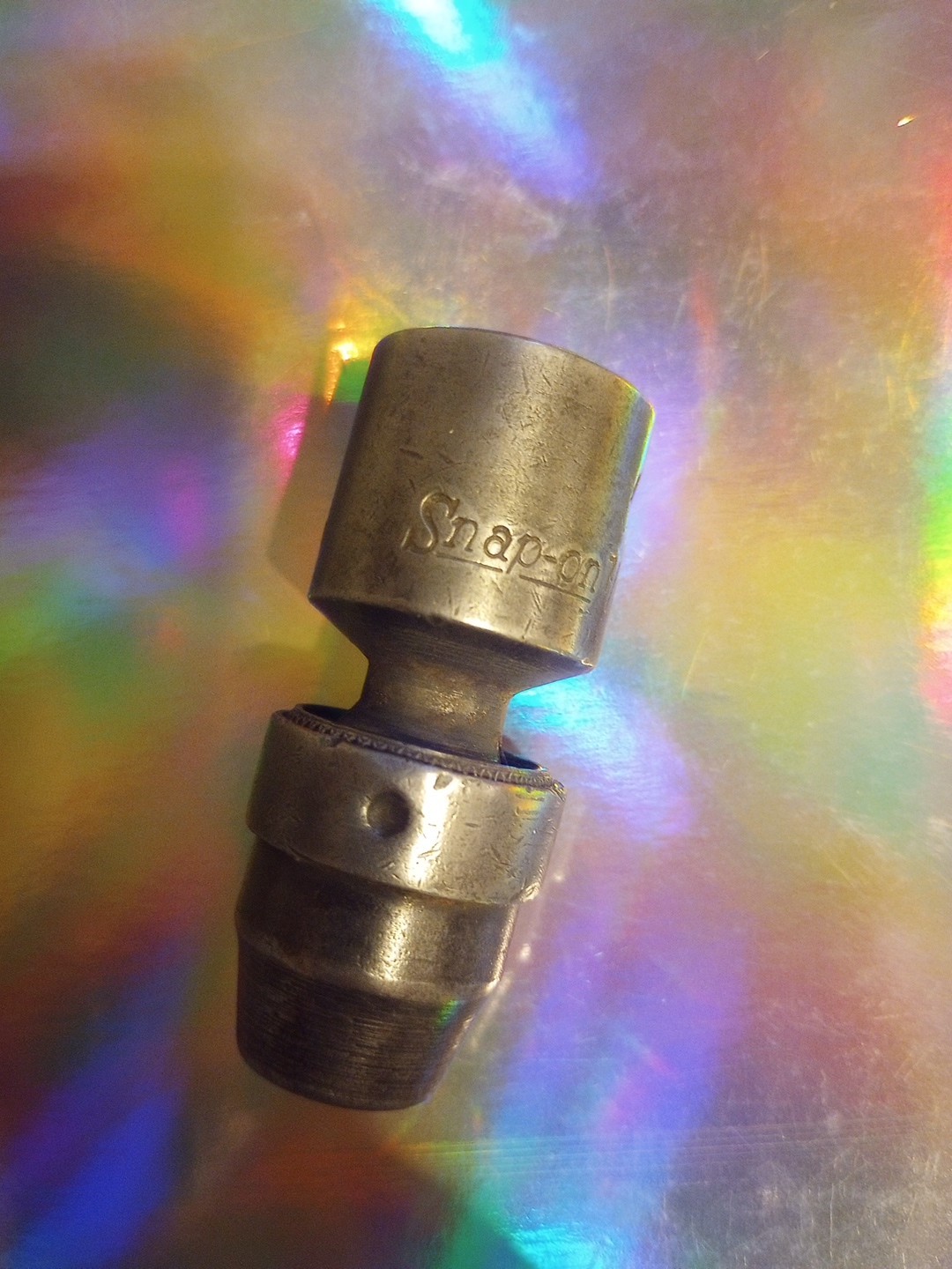 Snap On Impact Flexible 7/16 Socket IMBL140D 6pt USA Tool Vntg for 1/2 Ratchet