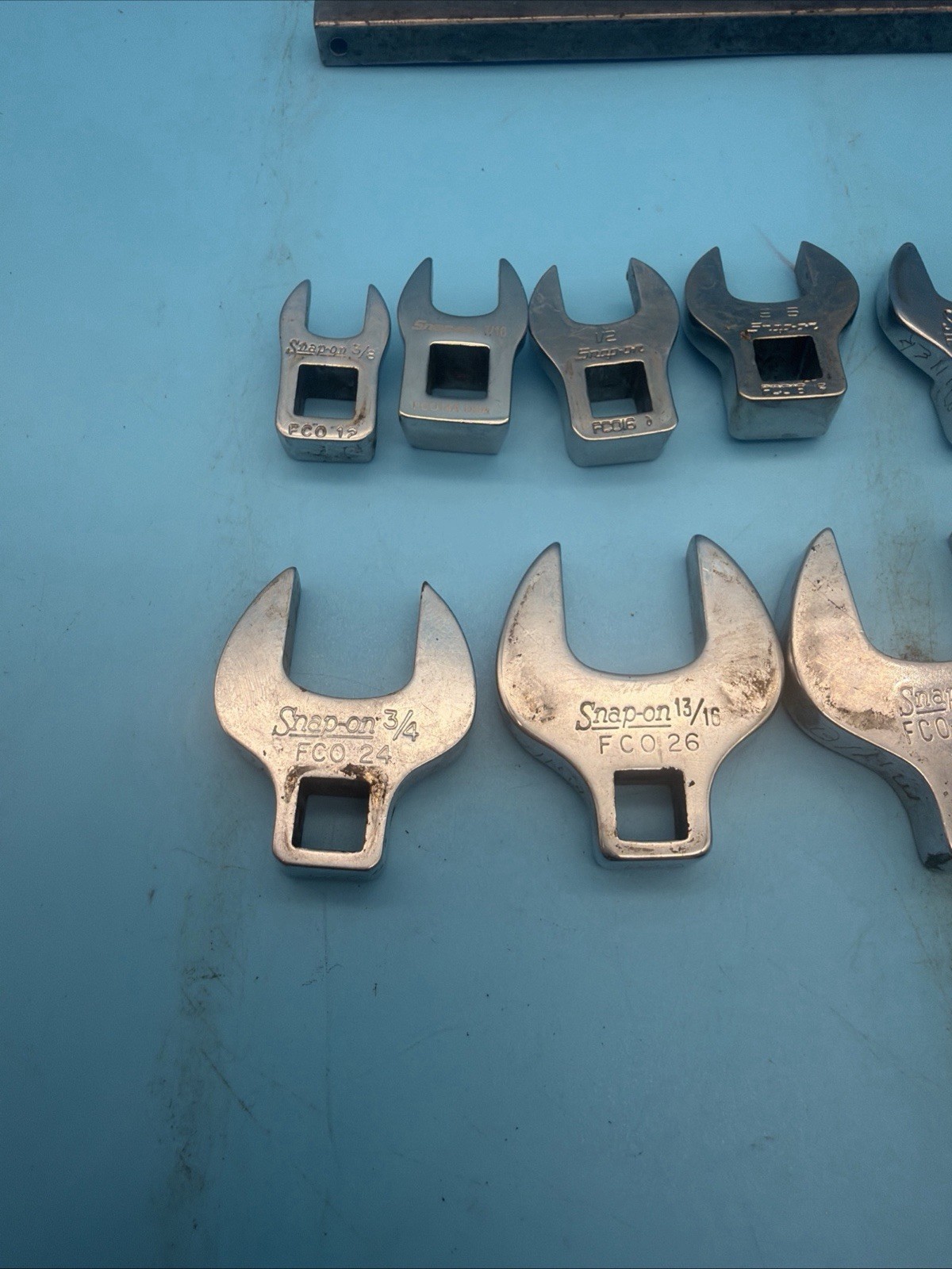 Snap-on FCO12-FCO32 SAE Crowfoot Wrench Set 10pc 3/8″ Drive USA 3/8″-1″