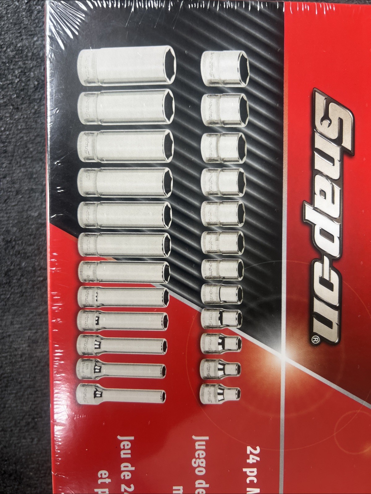 For Snap-on Tools NEW 24pc 1/4 Drive Metric 6pt Shallow Deep Socket Set 124STTMM