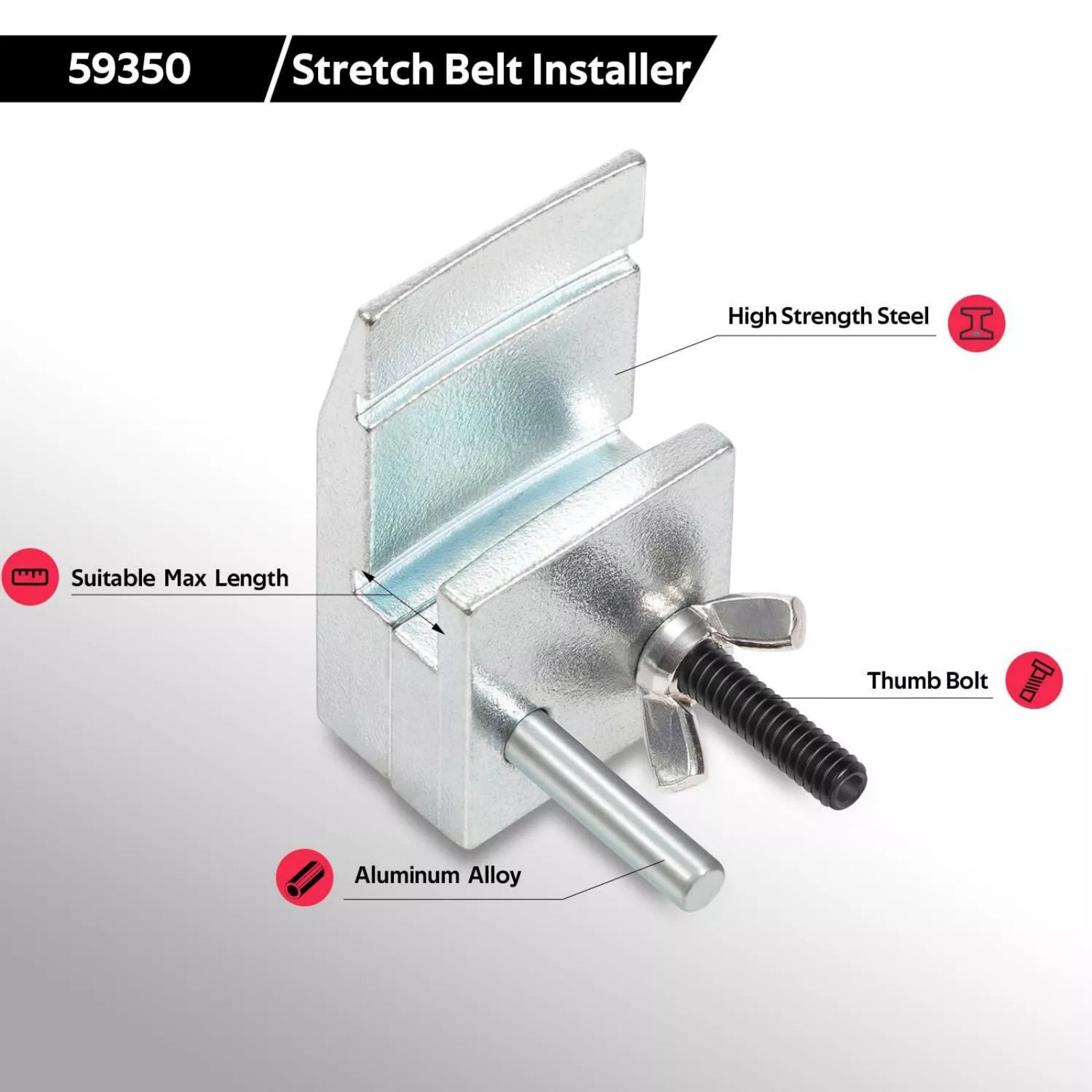 High Quality 59350 Stretch Belt Installer for Extra-Deep Pulleys, Ford 3.5L 3.7L