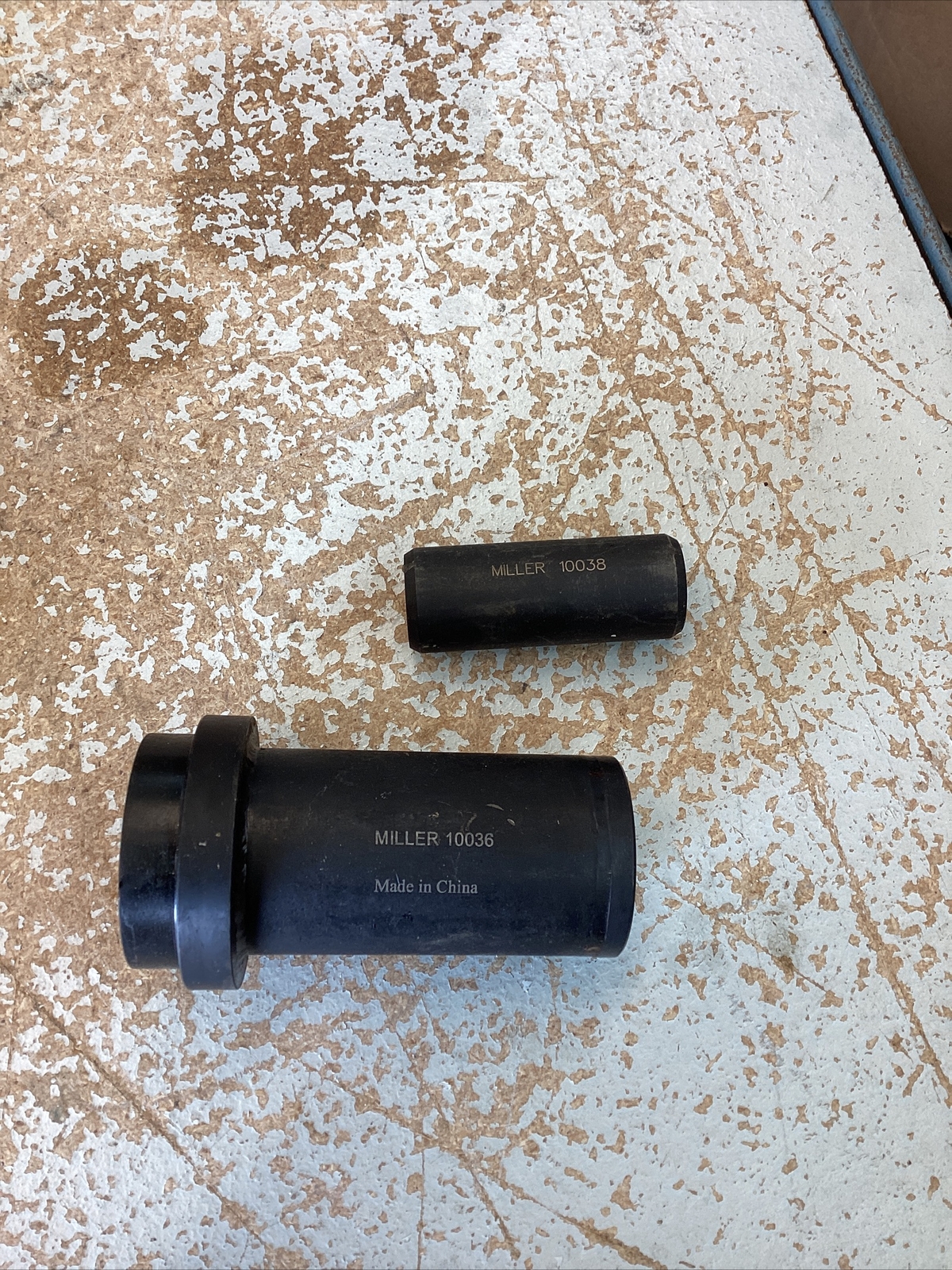 MILLER TOOL 10036 & 10038 BEARING CUP INSTALLER & END PLAY PLUG SET