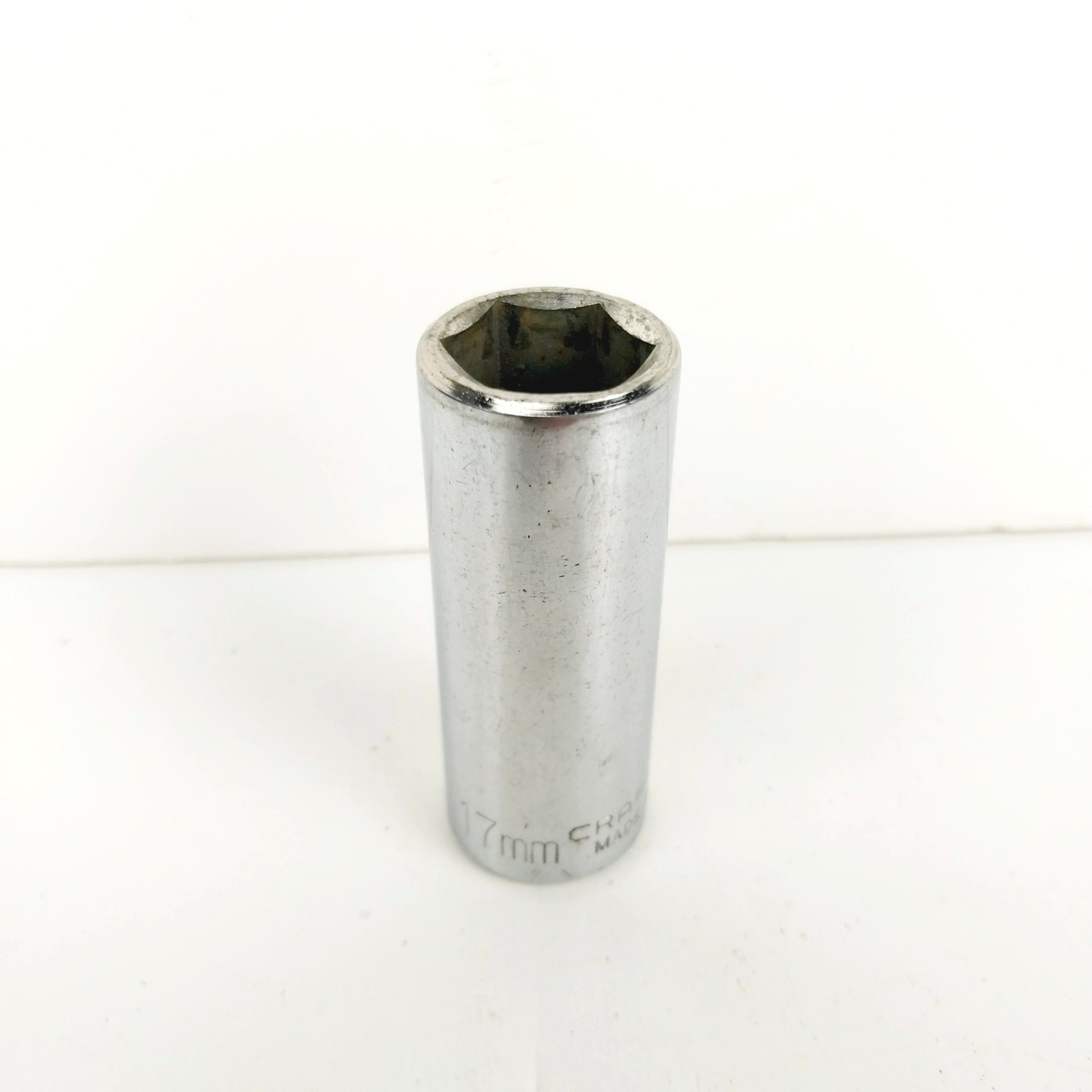 Vintage Craftsman USA Metric 17mm Deep Well Socket 6-Point 3/8″ Drive -EE- 44434