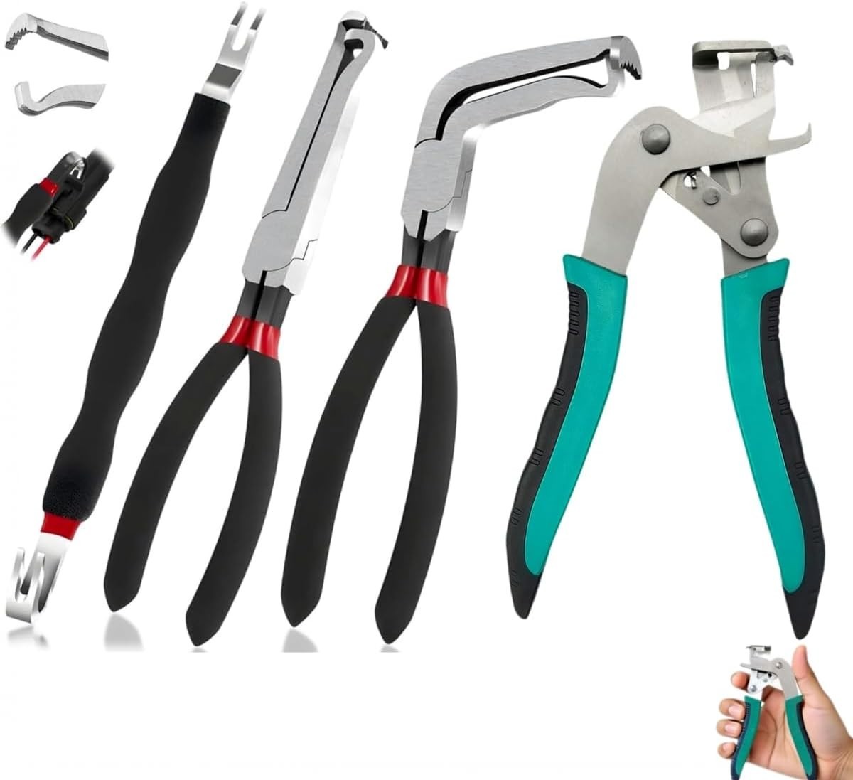 Multi-Functional Car Clip Pliers Set: High-Carbon Steel – 4 Tools Included