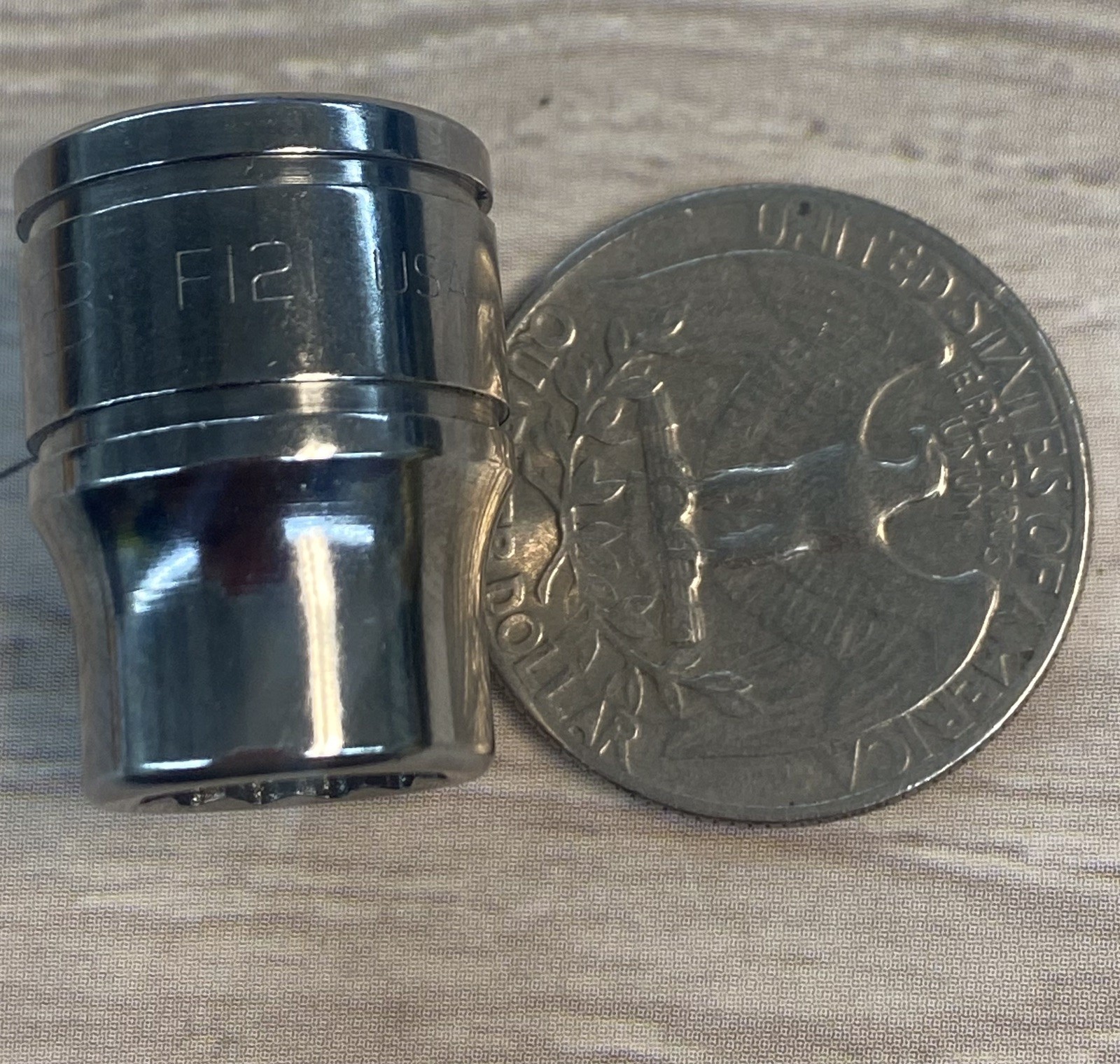 Snap-On 3/8″ Drive 3/8″ 12PT SAE Shallow Chrome Socket Made In USA F121