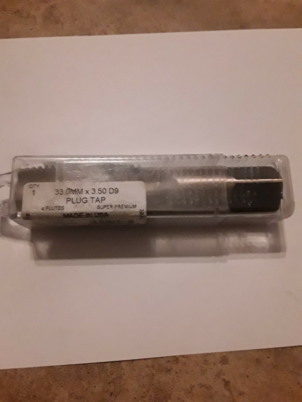 Viking Plug Tap 33MM x 3.50 D9 4 Flutes 33.0MM