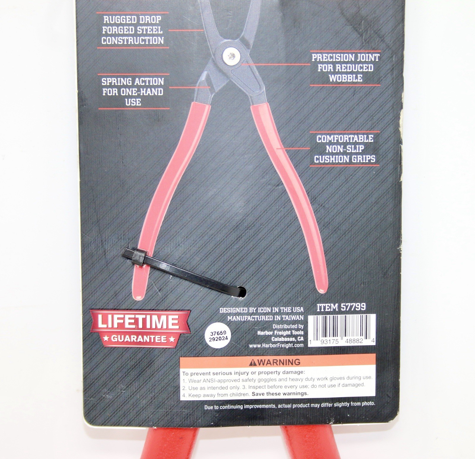Icon PSSRI12 12 in. Internal Straight Precision Snap Ring Pliers 57799 BRAND NEW