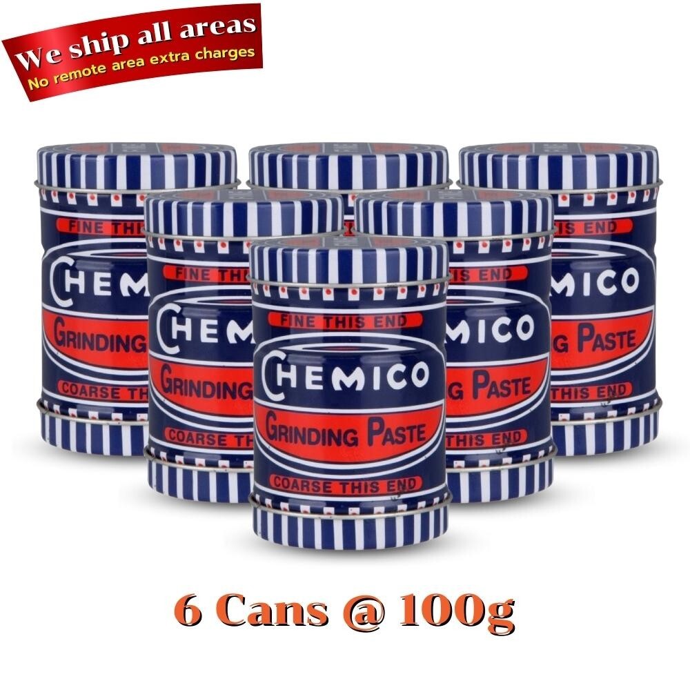 Chemico Valve Grinding Paste Fine Coarse Grade Double Ended Tin Engine 100g x 6