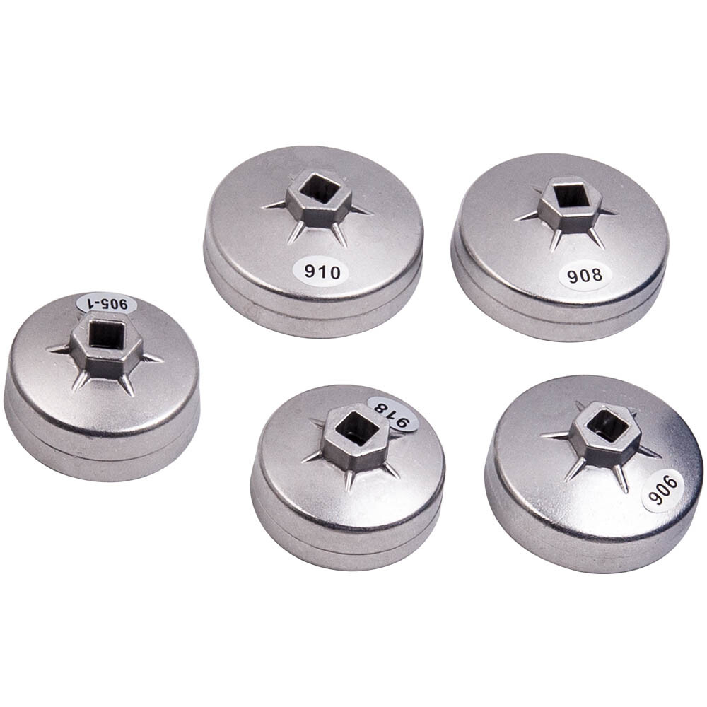 23PC Oil Filter Removal Cap Wrench Socket Ring Spanner Tool Kit Aluminium