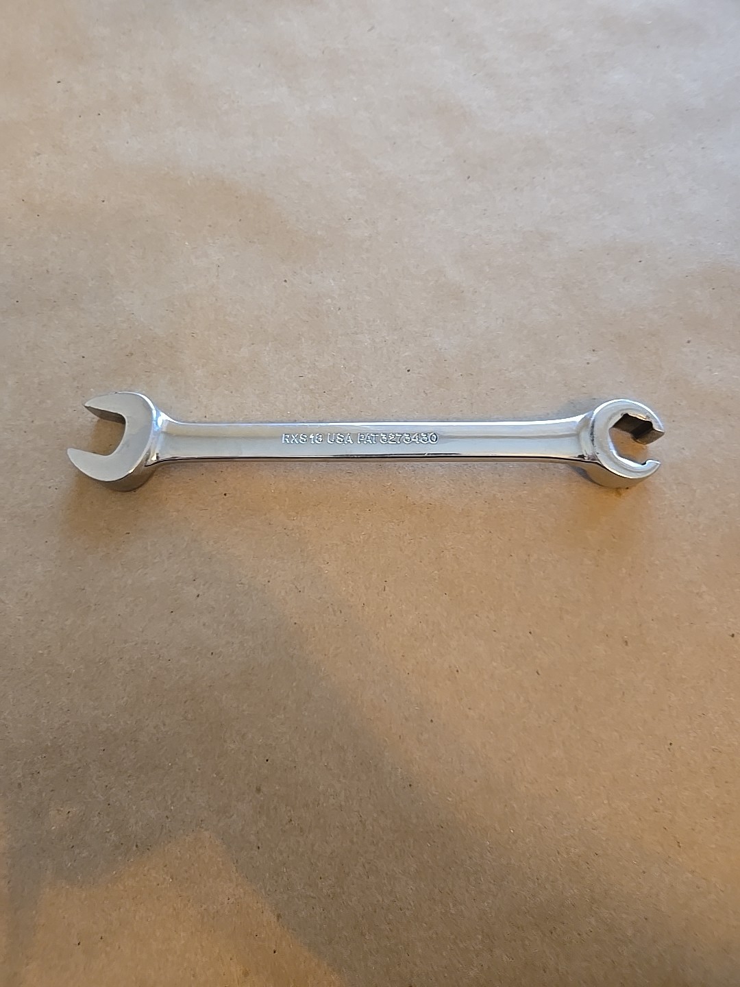 Snap On 9/16″ 6PT SAE Chrome Open/Flare Nut End Combination Wrench RXS18