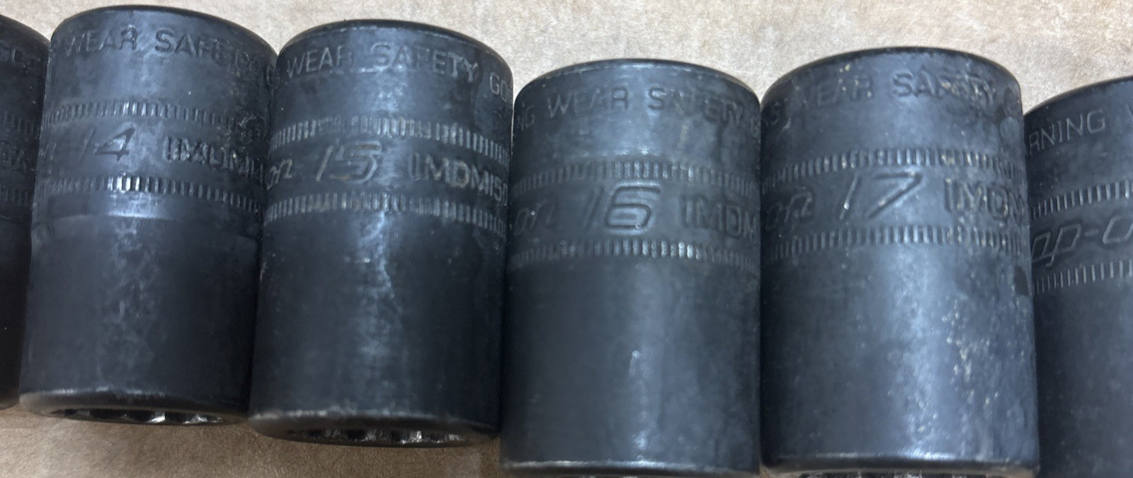 Snap-on 15 pc Metric Shallow Impact Socket Set IMDM