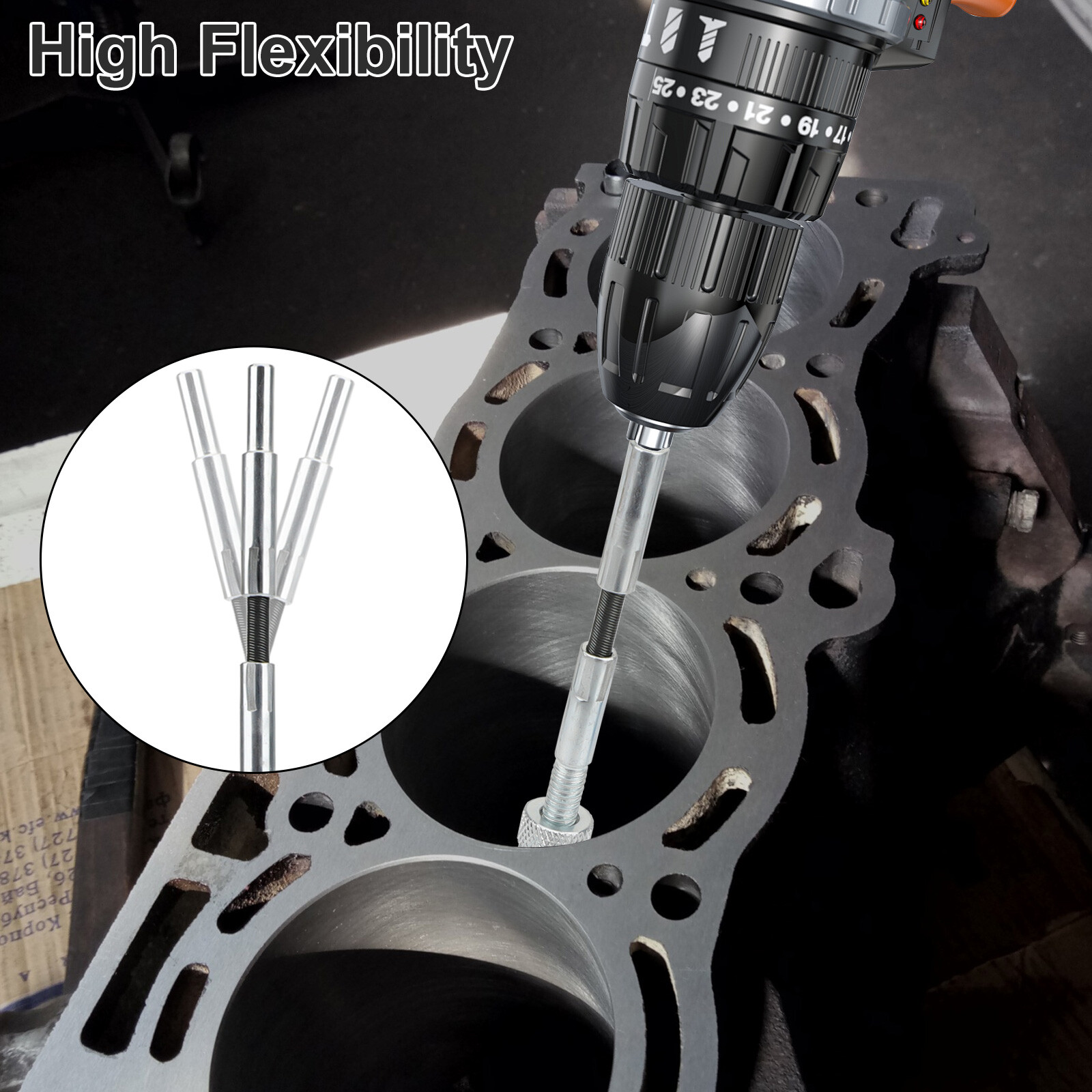 Three-jaw Car Engine Brake Cylinder Bore Honing Tool 1-1/4″ to 3-1/2″(32mm-89mm)