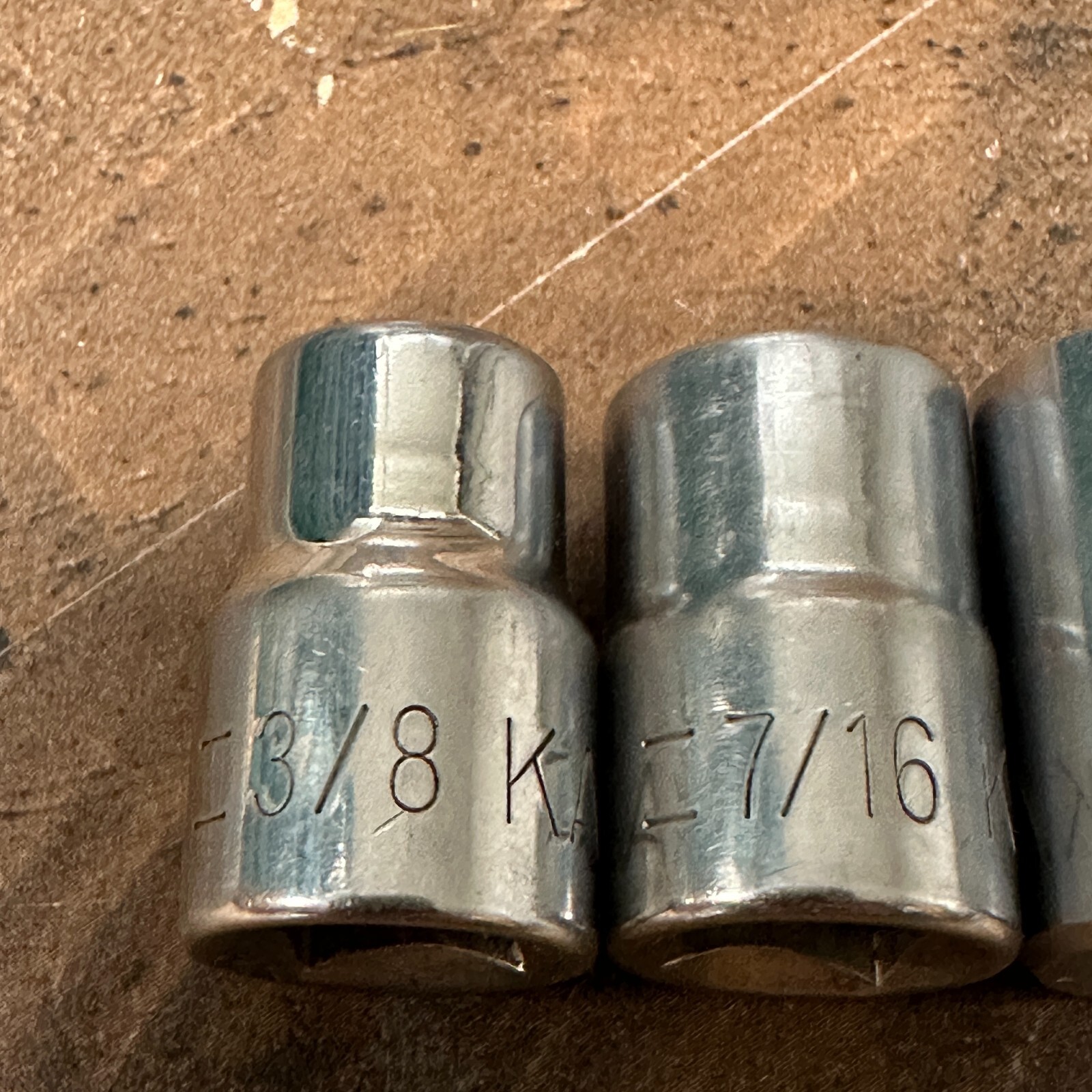 VTG KAL USA 1/2″ Dr 12 Pt Socket Set of 8 3/8 7/16 9/16 5/8 11/16 3/4 13/16 7/8