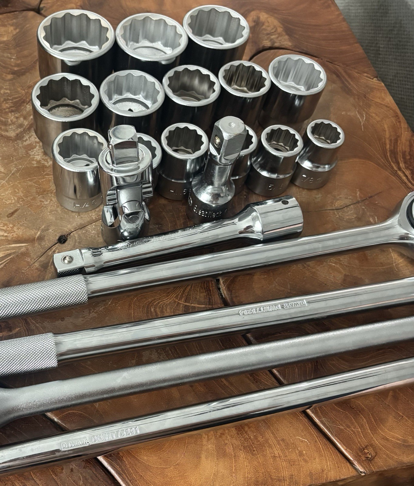 3/4” Drive Socket & Ratchet Set Genius 7/8”-2” DeWalt GearWrench Pittsburgh 21pc