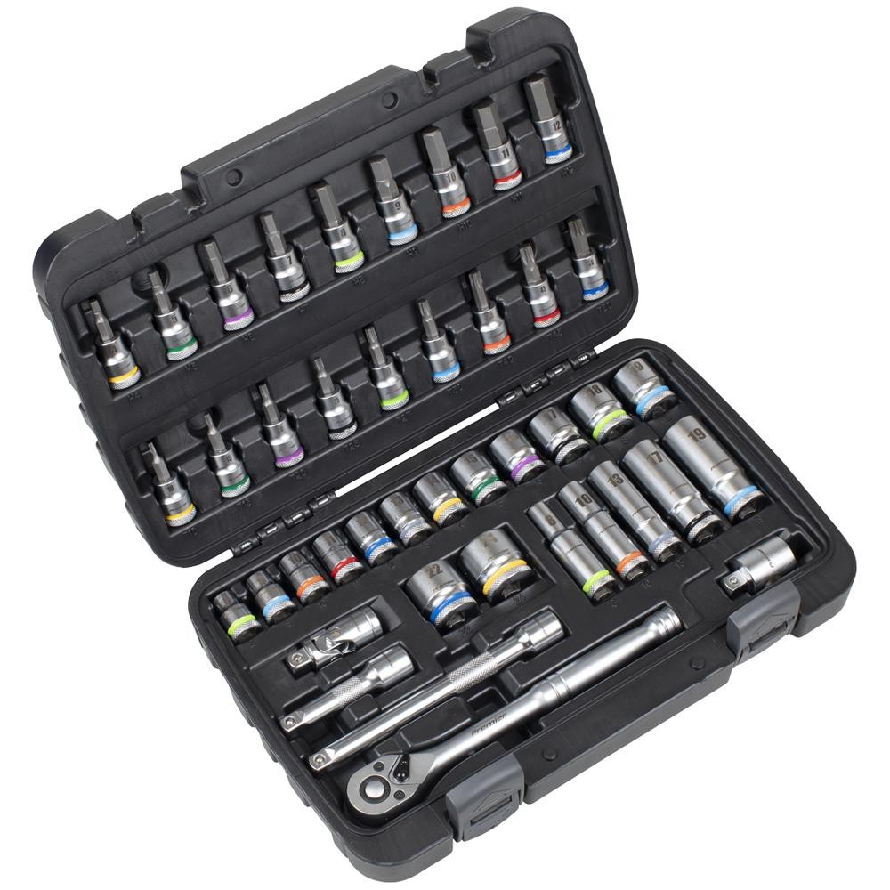 Sealey Premier 42 Piece 3/8″ Drive Socket and Socket Bit Set