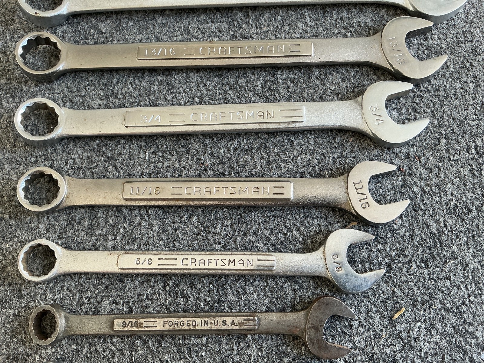 VTG Craftsman USA Various «V’s» 14 Pc SAE Combination Wrench Set 5/16” to 1-1/8”