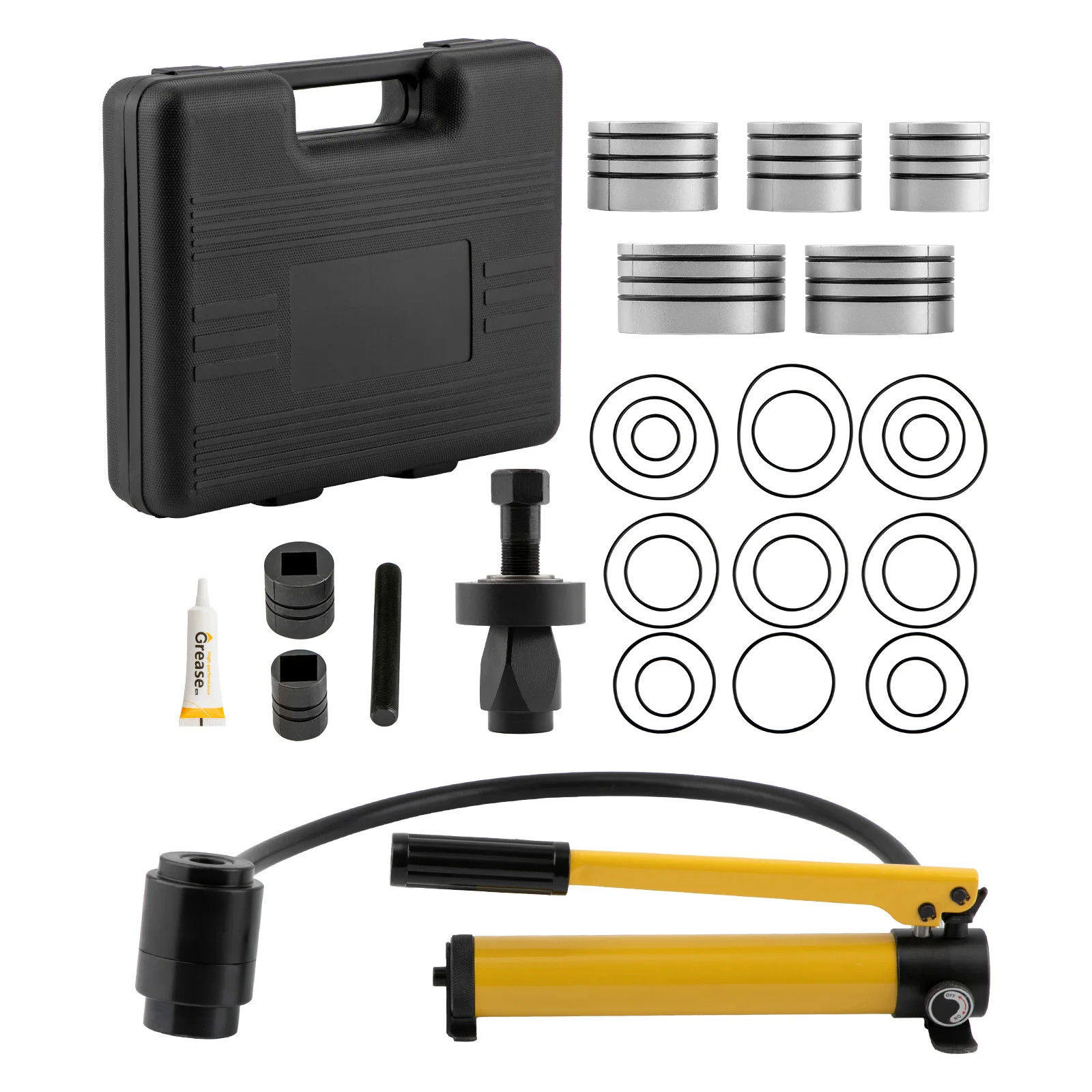 Hydraulic Exhaust Pipe Stretcher Expander Kit with Collets 1-5/8 in to 4-1/4in