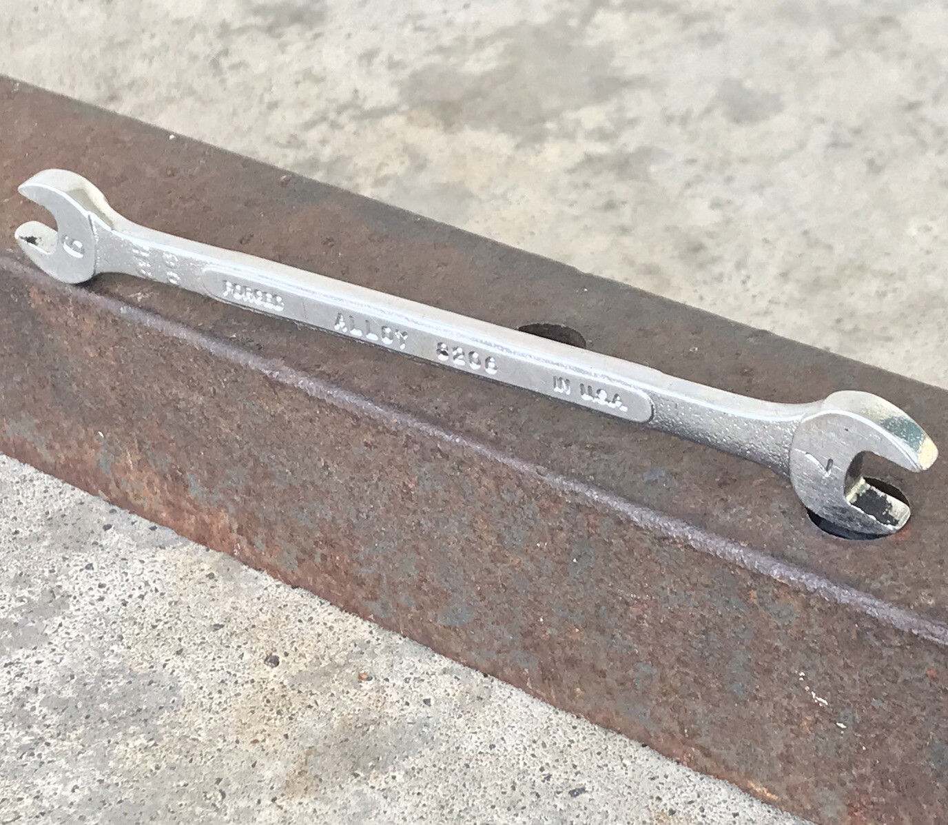 SK Tools 6mm x 7mm Double Ended Polished Open End Metric Wrench 8206 USA