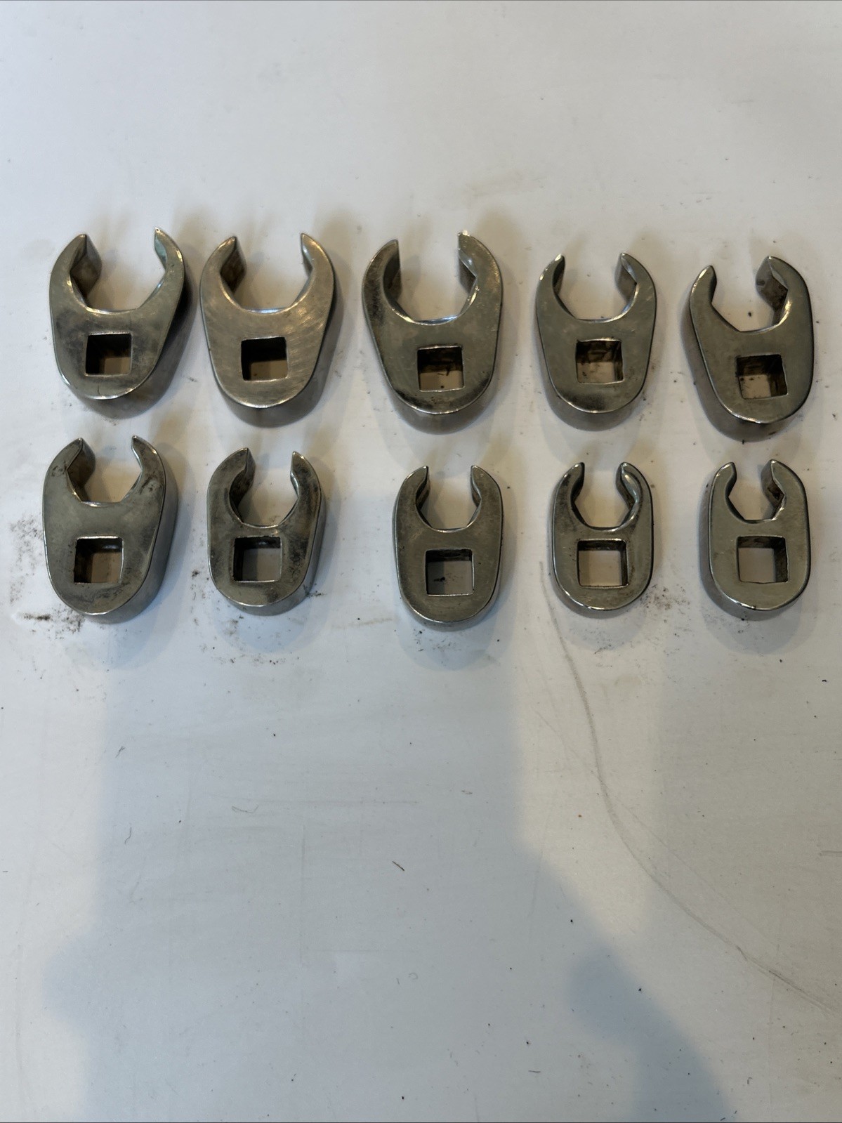 Matco Tools SRBCFNM10C 10PC 3/8» Metric 10-19mm Crowfoot Flare Nut Wrench Set