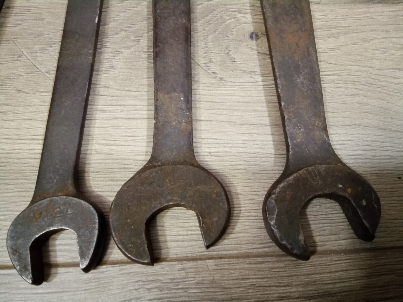 7 LARGE VINTAGE DOUBLE OPEN ENDED SPANNER WRENCHES BILLINGS, FAIRMOUNT, OTHERS