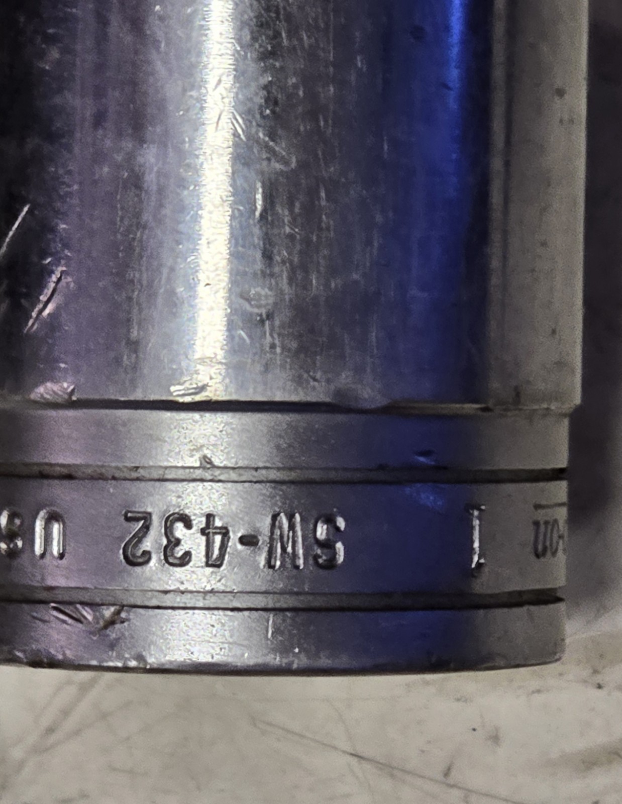 Snap-On Tools 1/2 Drive 1 Inch Shallow Chrome 8 Point Socket SAE SW432 USA