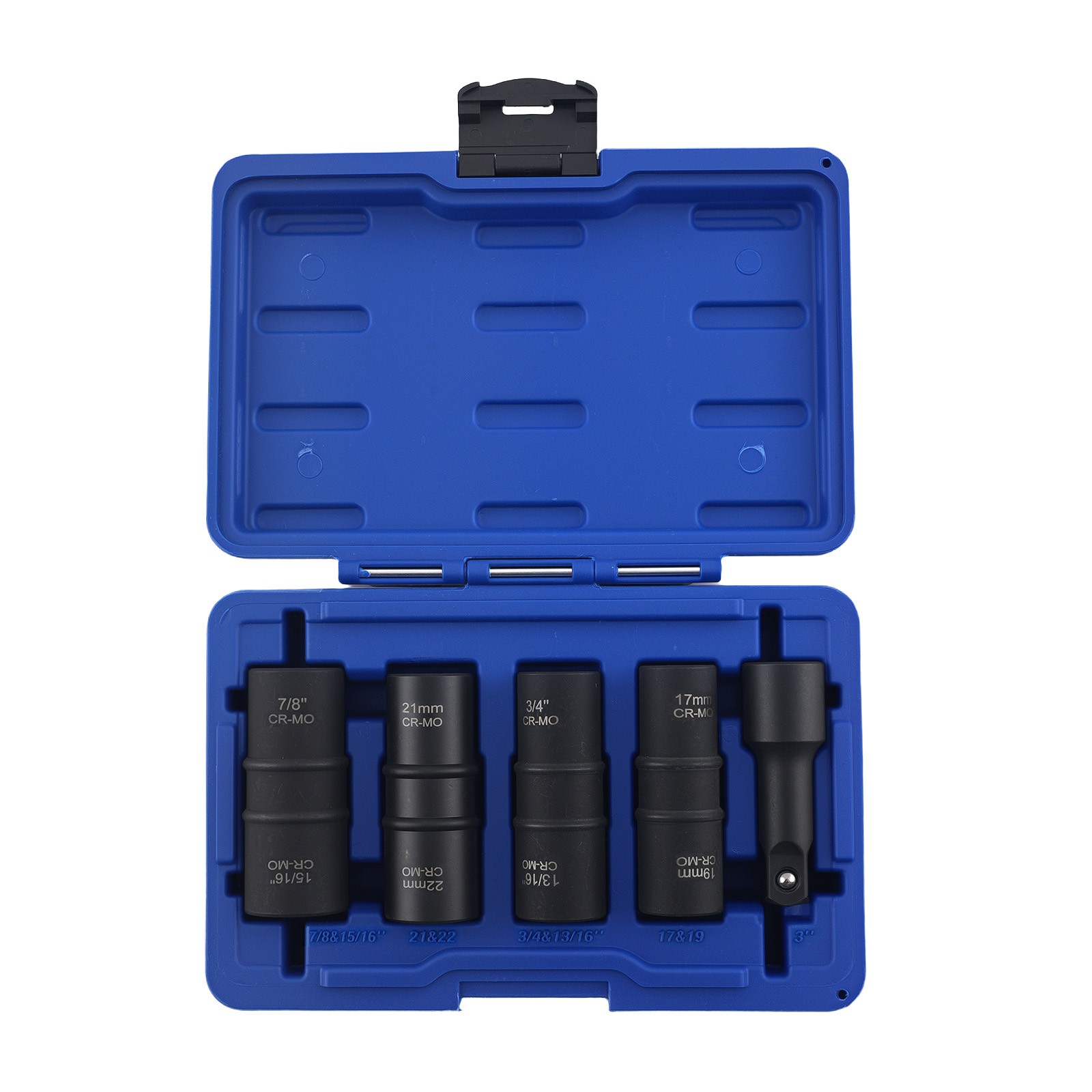 5PC Flip Impact Socket 1/2″ Drive 17mm 19mm 21mm 22mm 3/4″ 13/16″ 7/8″ Set