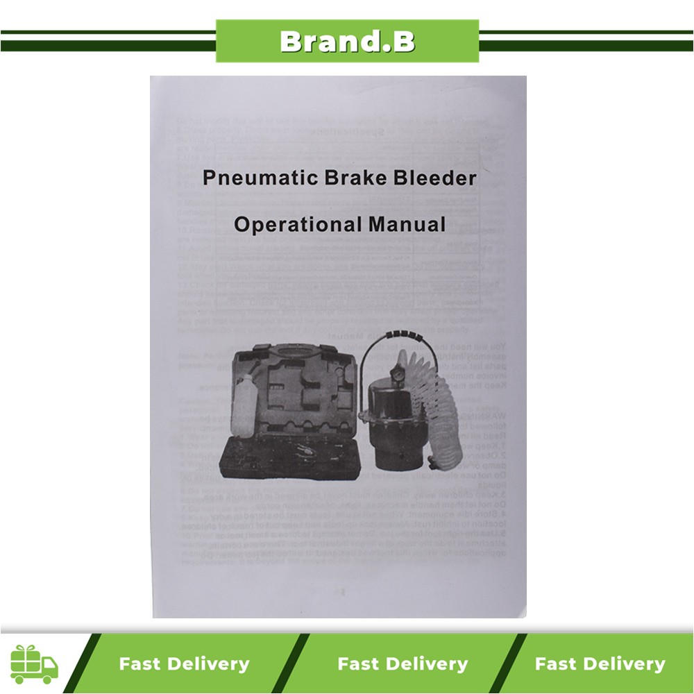Pneumatic Air Pressure Kit Brake & Clutch Bleeder Valve System 4.5 CFM’