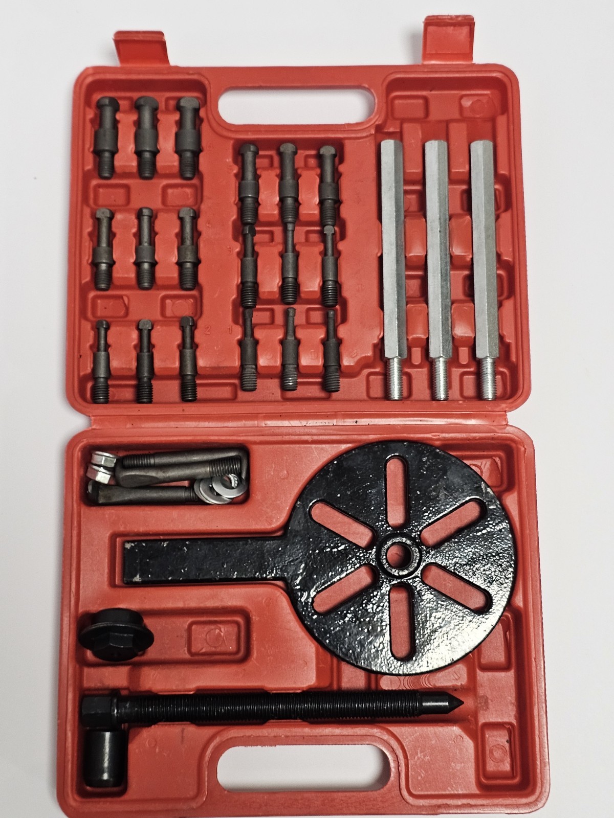 Wheel Hub Bearing Puller Tool Three Claws Outer Bearing Extractor 18 Pcs