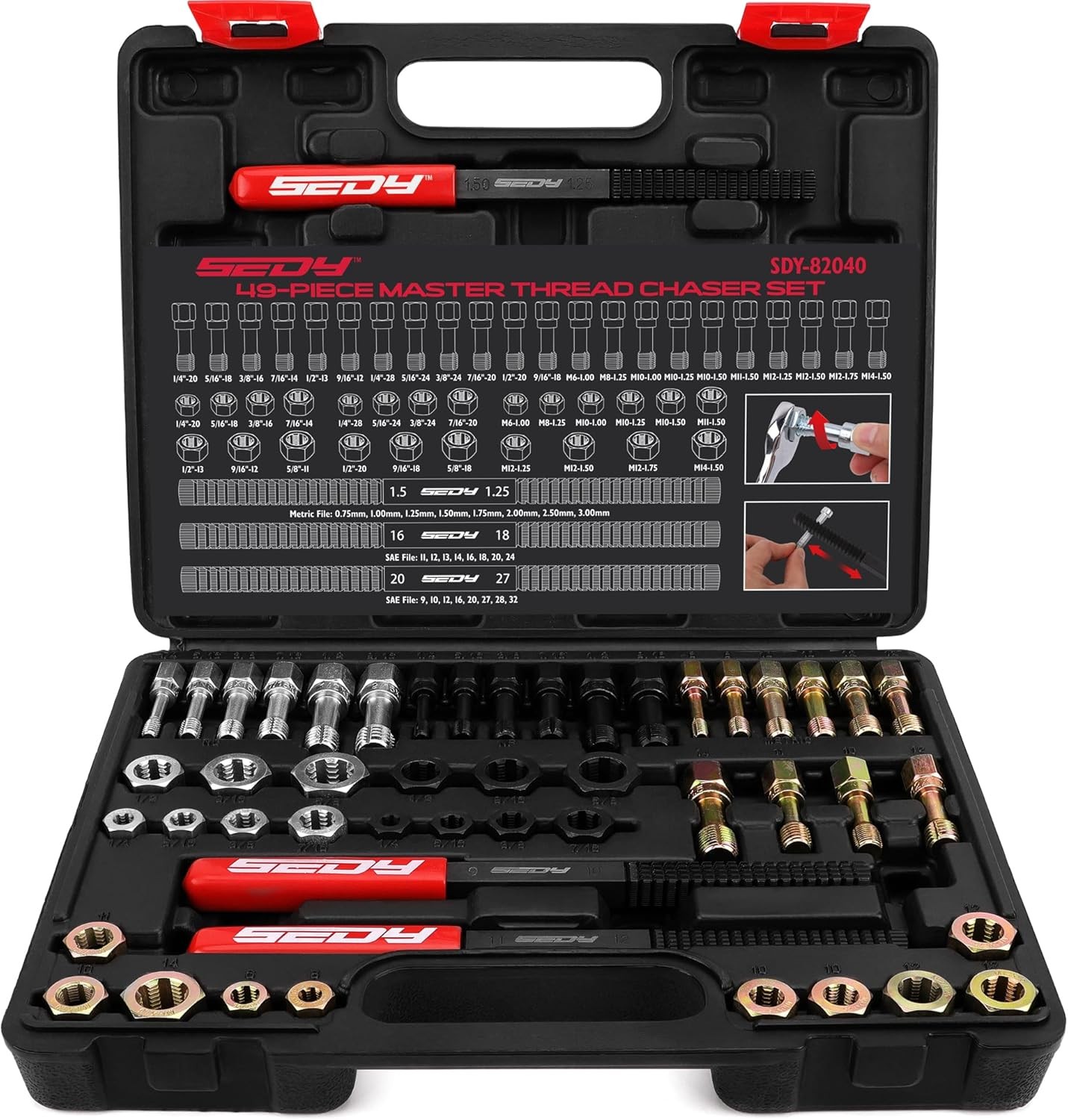 Thread Repair Chaser 49-Piece Tool Set