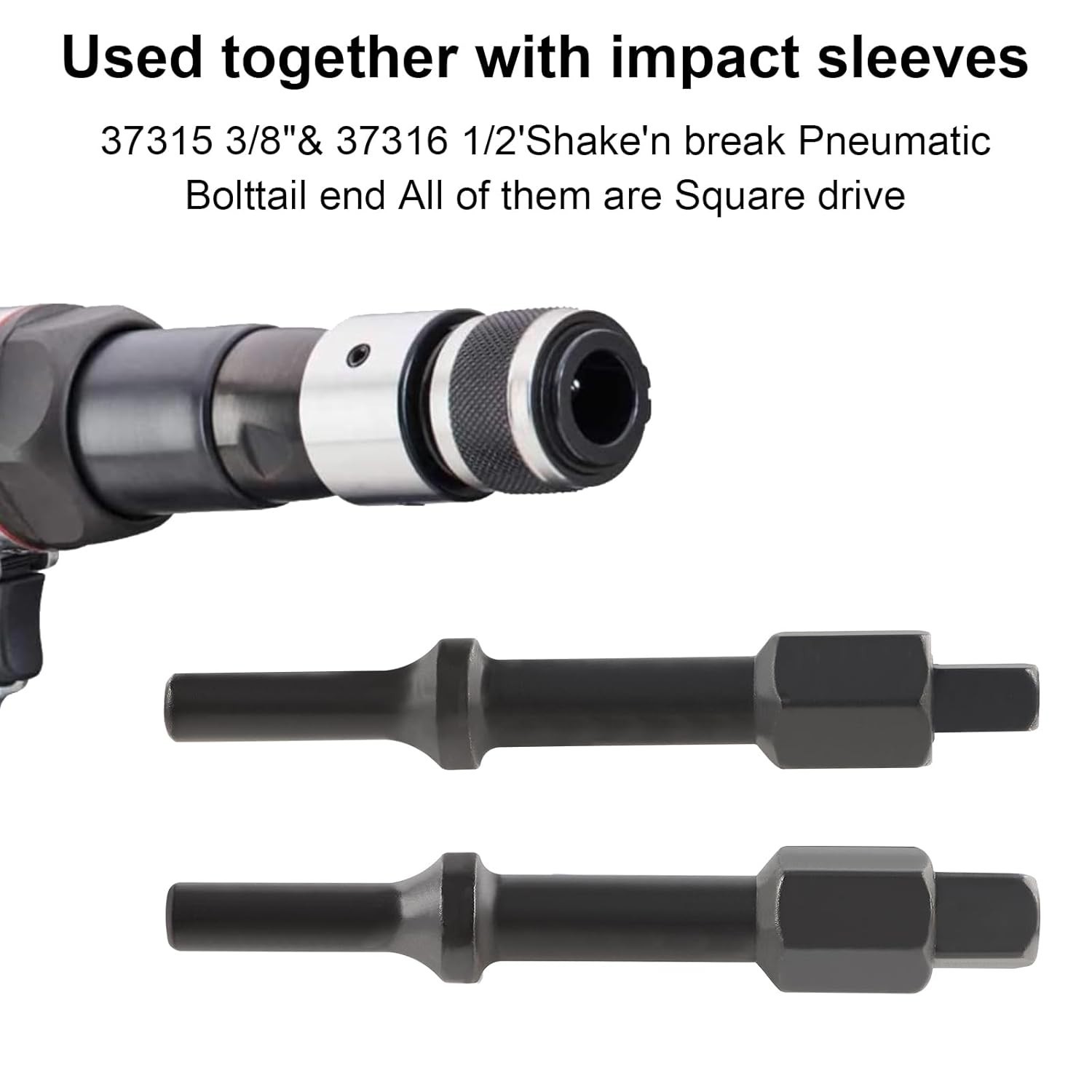 Shake ‘n Break Pneumatic Bolt Breaker Set – 1/2″ & 3/8″ Heavy-Duty Tools
