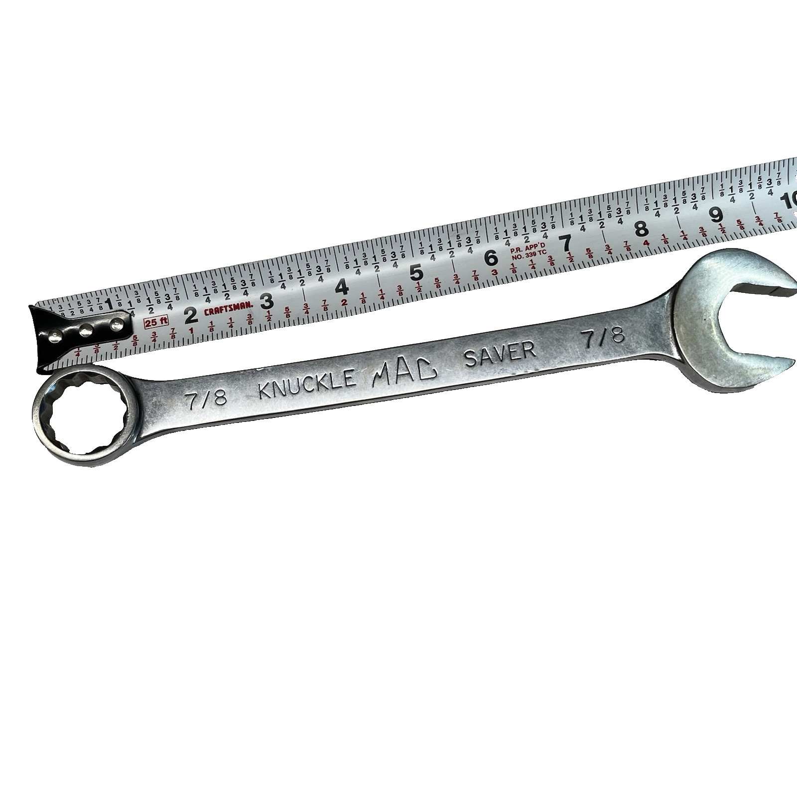 Mac Tools 7/8 combo wrench Knuckle-Saver more durable and thicker.