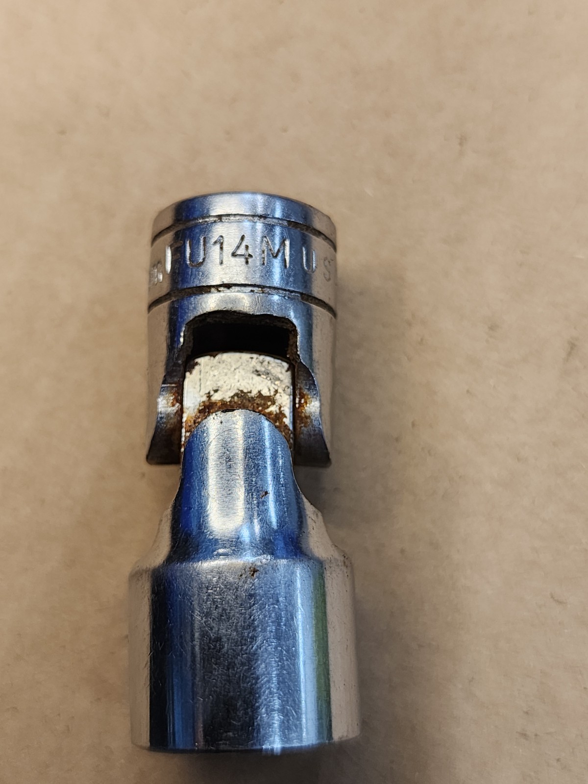 USED SNAP ON 14MM 3/8 IN. DR. UNIVERSAL 12 PT. SOCKET, PART #FU14M