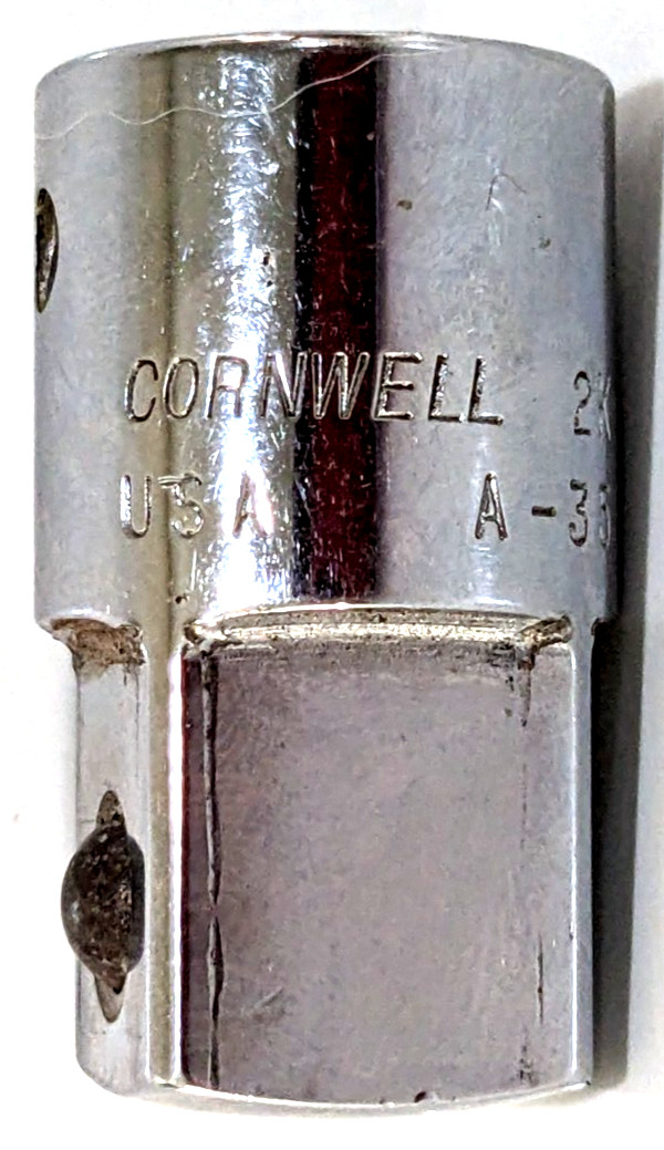 Cornwell Tools A35 1/2″ Female to 3/4″ Male Socket Adapter Chrome USA Made